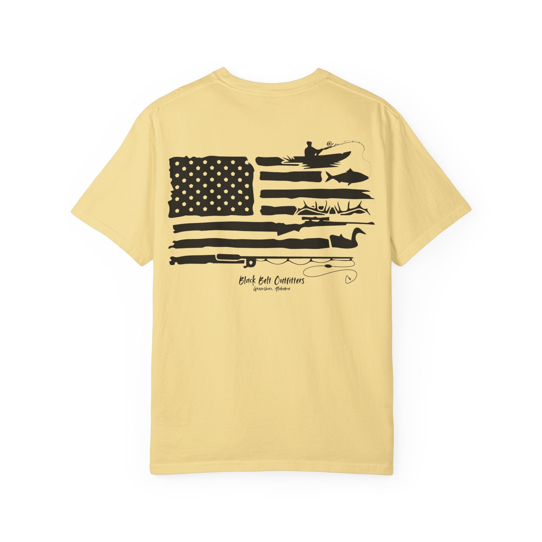Hunting American Flag Unisex T-Shirt, Perfect for Gifts, Father's Day, Golf Events, Casual Wear, Comfortable Tee