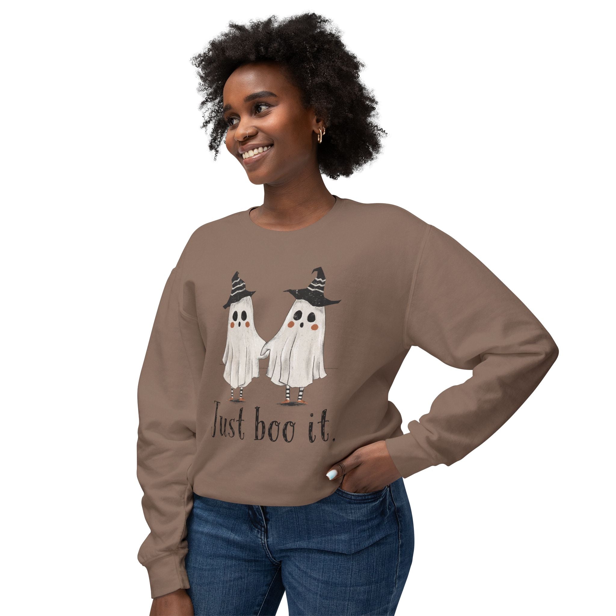 Just Boo It - Halloween Ghosts Unisex Lightweight Crewneck Sweatshirt, Just Boo It Sweatshirt, Cute Halloween Apparel, Fall Fashion, Spooky Season, [...]