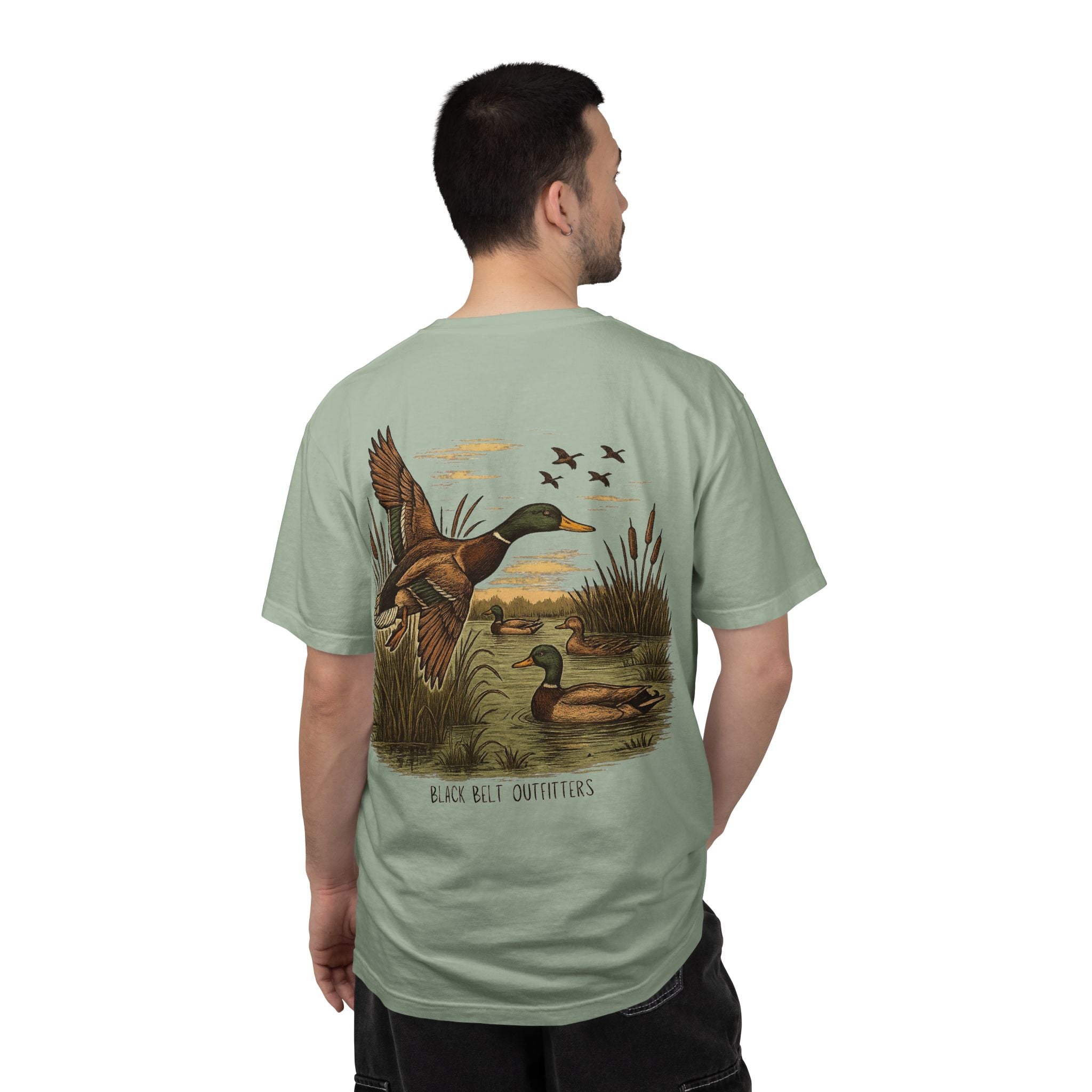 Ducks on the Pond Garment-Dyed T-Shirt — Vintage Washed Comfort Tee