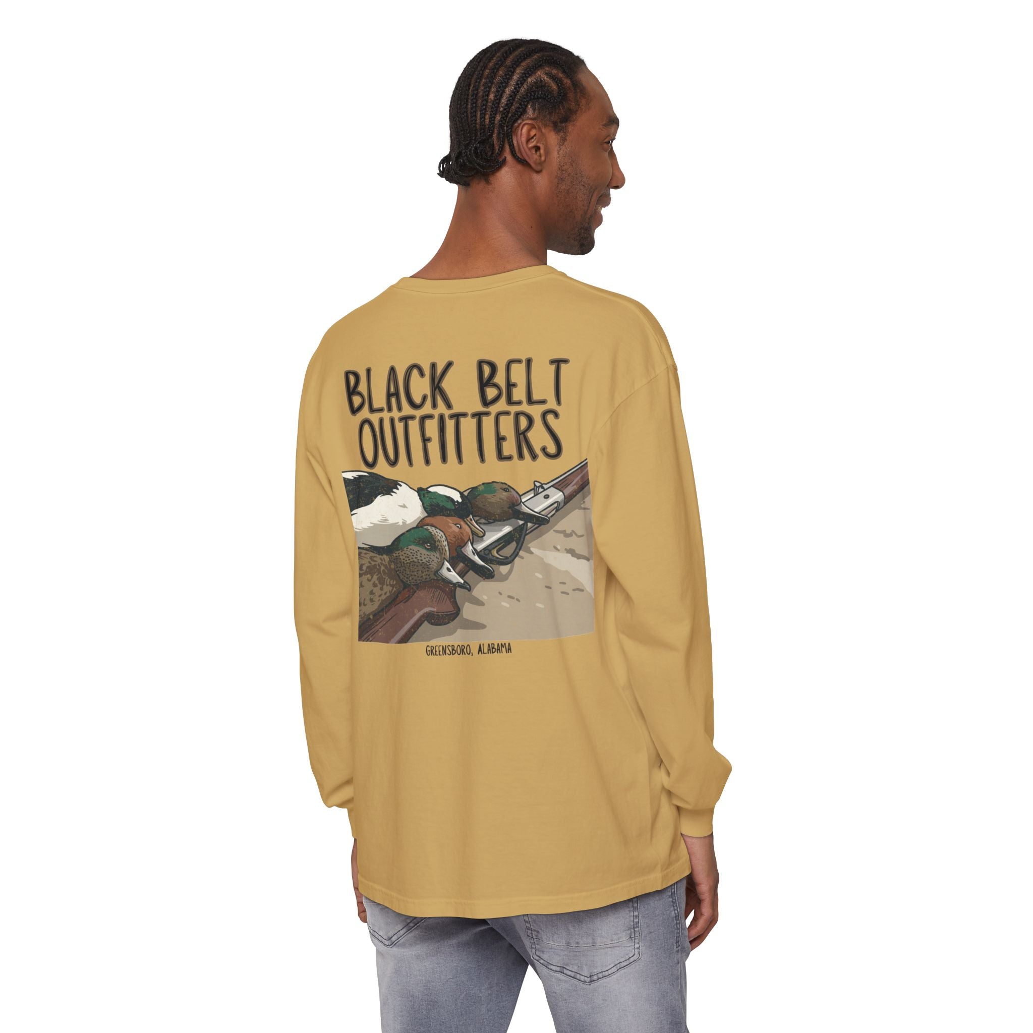 Duck Trophies Unisex Garment-Dyed Long Sleeve T-Shirt, Casual Wear, Gift for Him/Her, Streetwear, Everyday Comfort, Comfortable Layering