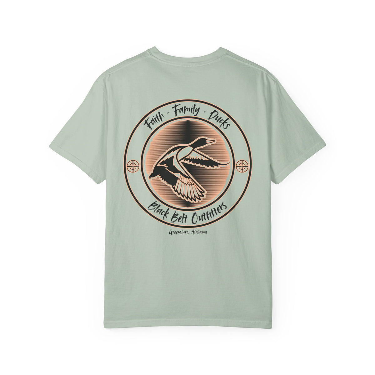 Faith Family Ducks Unisex Garment-Dyed Pocket T-Shirt