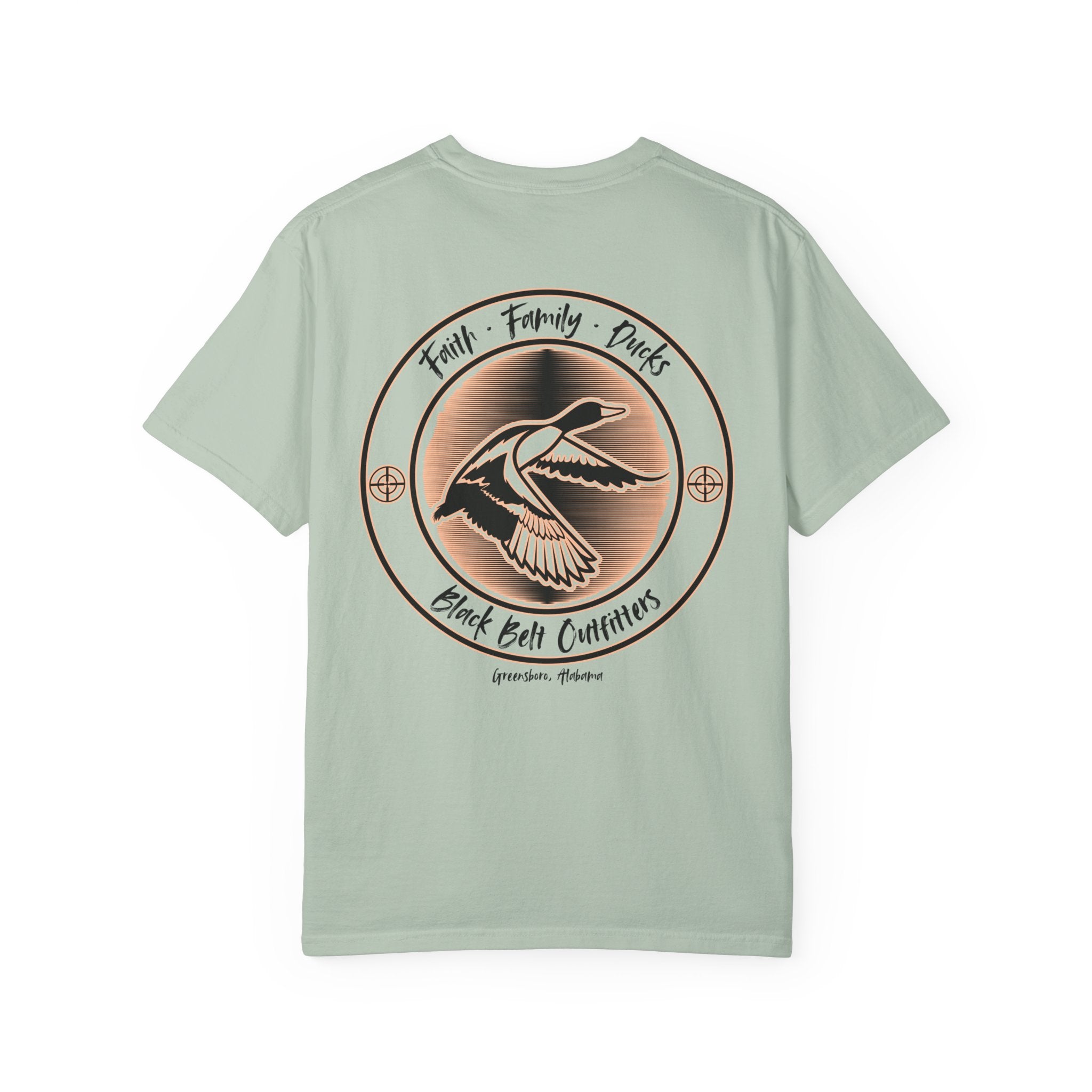 Faith Family Ducks Unisex Garment-Dyed Pocket T-Shirt