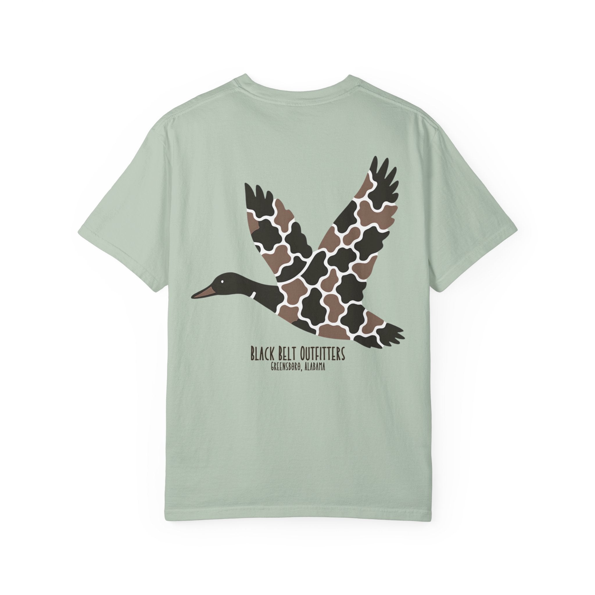 Camo Flying Duck T-Shirt, Men's Hunting Shirt, Gift for Sportsmen, Casual Wear, Nature Lover Tee