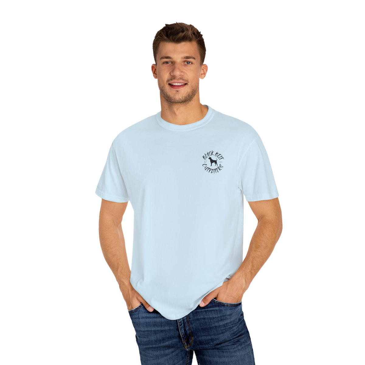 Deer Sketch Logo Unisex T-Shirt, Perfect for Gifts, Father's Day, Golf Events, Casual Wear, Comfortable Tee