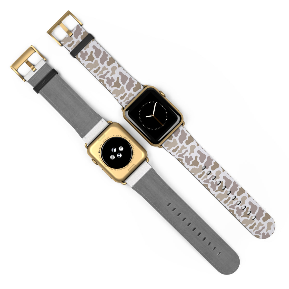 Neutral Camo Watch Band — Beige White Camouflage Apple Watch Strap