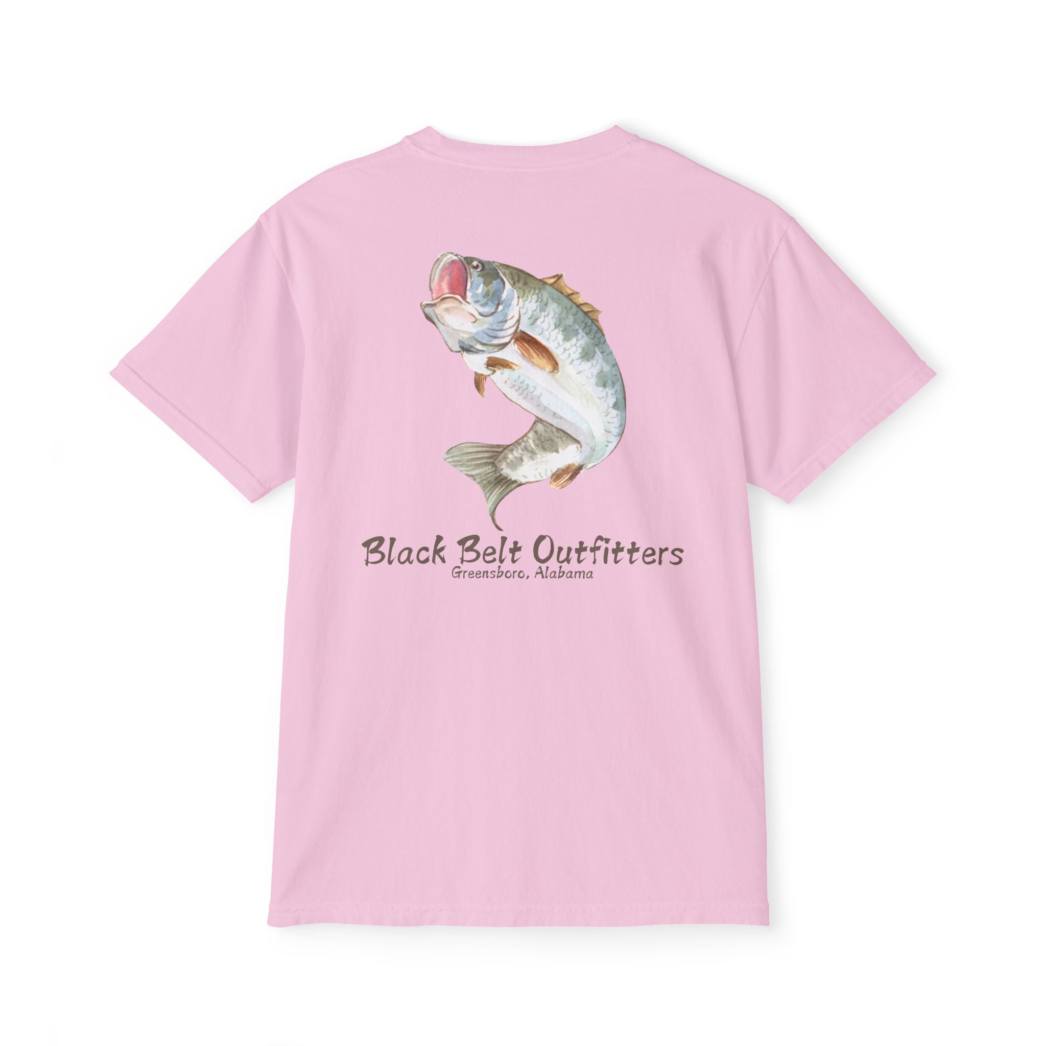 Black belt outfitters Bass Fishing Unisex Garment-Dyed Pocket T-Shirt