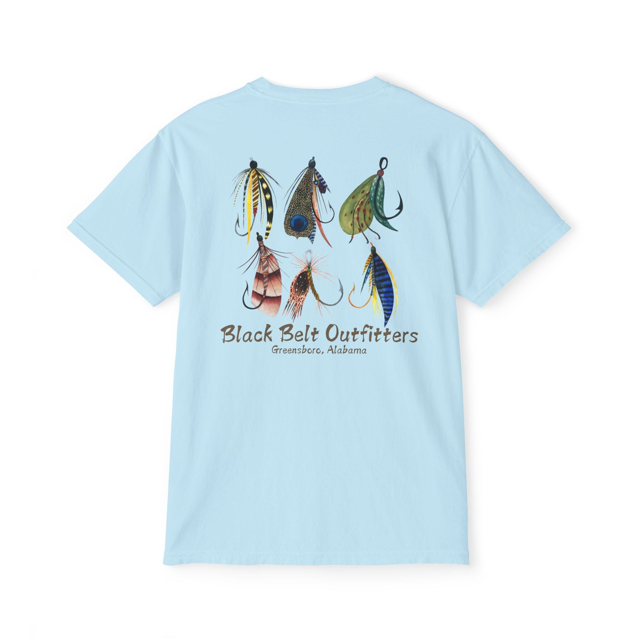 Black belt outfitters fishing lures Unisex Garment-Dyed Pocket T-Shirt
