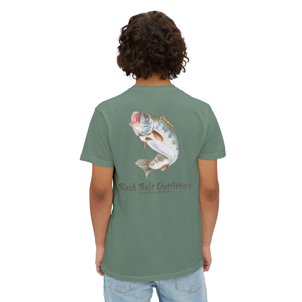Black belt outfitters Bass Fishing Unisex Garment-Dyed Pocket T-Shirt