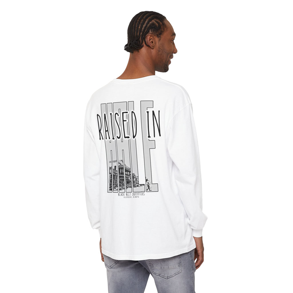 Raised in Hale Unisex Garment-Dyed Long Sleeve T-Shirt, Casual Wear, Gift for Him/Her, Streetwear, Everyday Comfort, Comfortable Layering