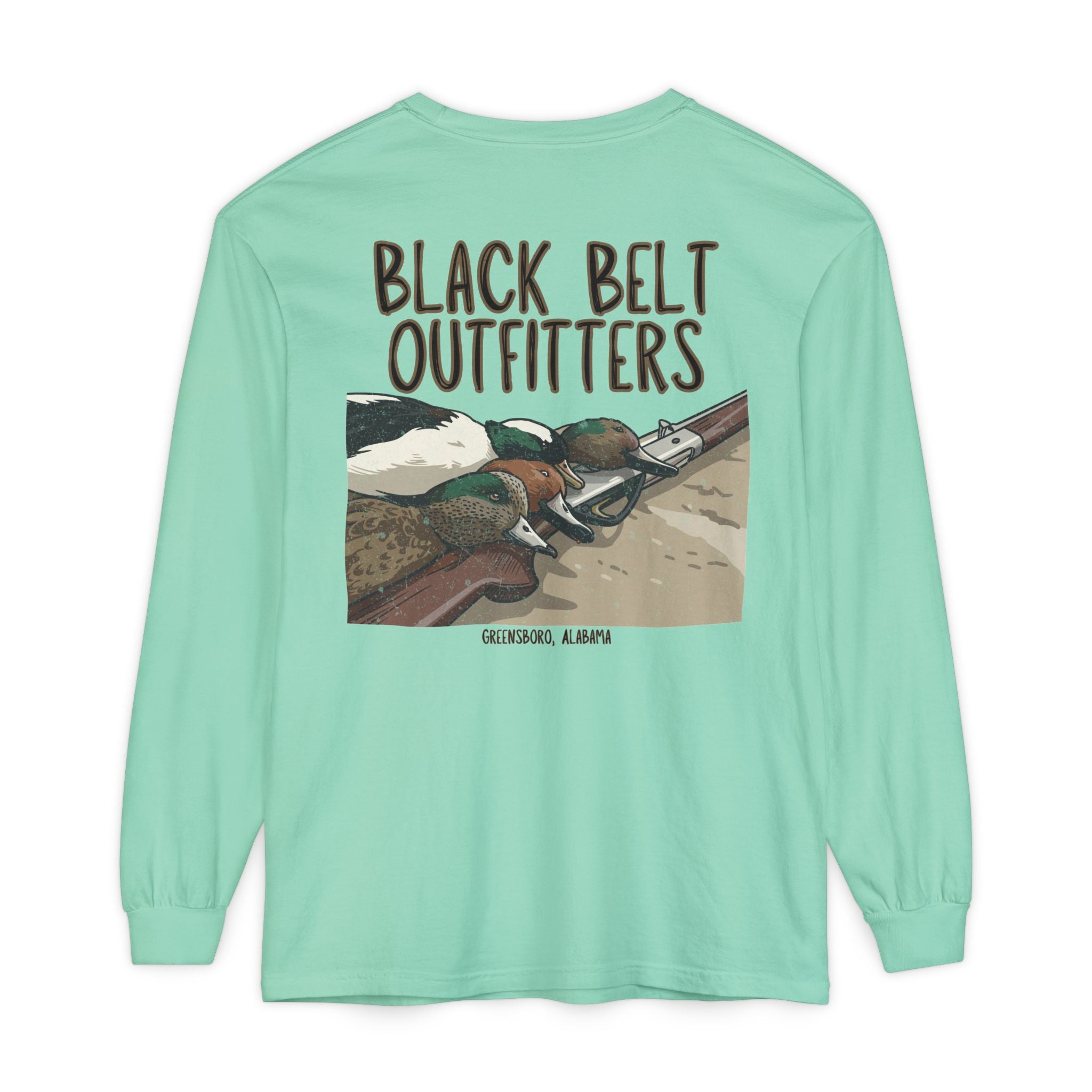 Duck Trophies Unisex Garment-Dyed Long Sleeve T-Shirt, Casual Wear, Gift for Him/Her, Streetwear, Everyday Comfort, Comfortable Layering