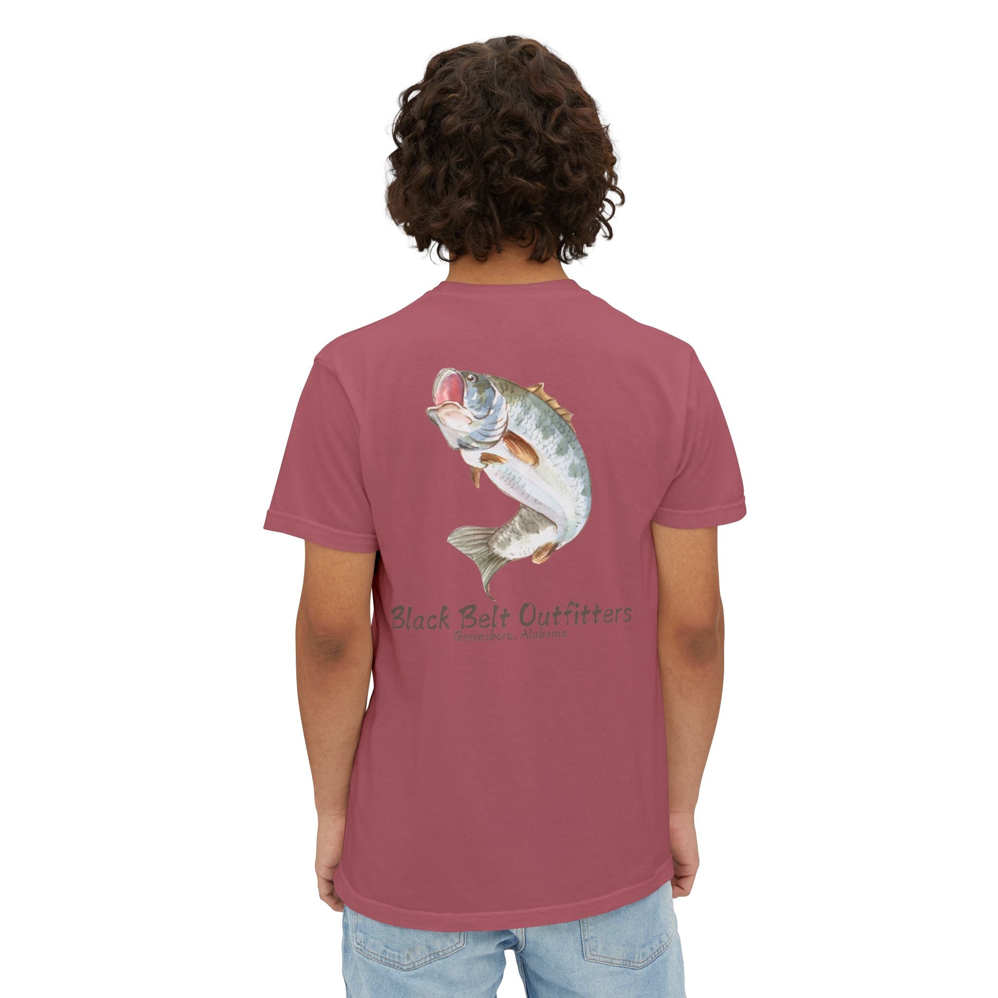 Black belt outfitters Bass Fishing Unisex Garment-Dyed Pocket T-Shirt
