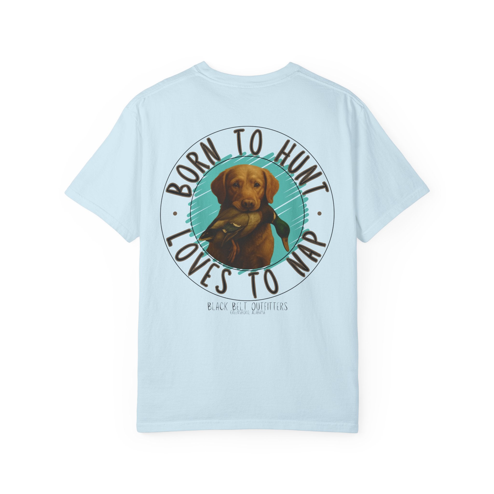 Duck Dog, Born to Hunt - Loves to Nap Unisex T-Shirt, Perfect for Gifts, Father's Day, Golf Events, Casual Wear, Comfortable Tee