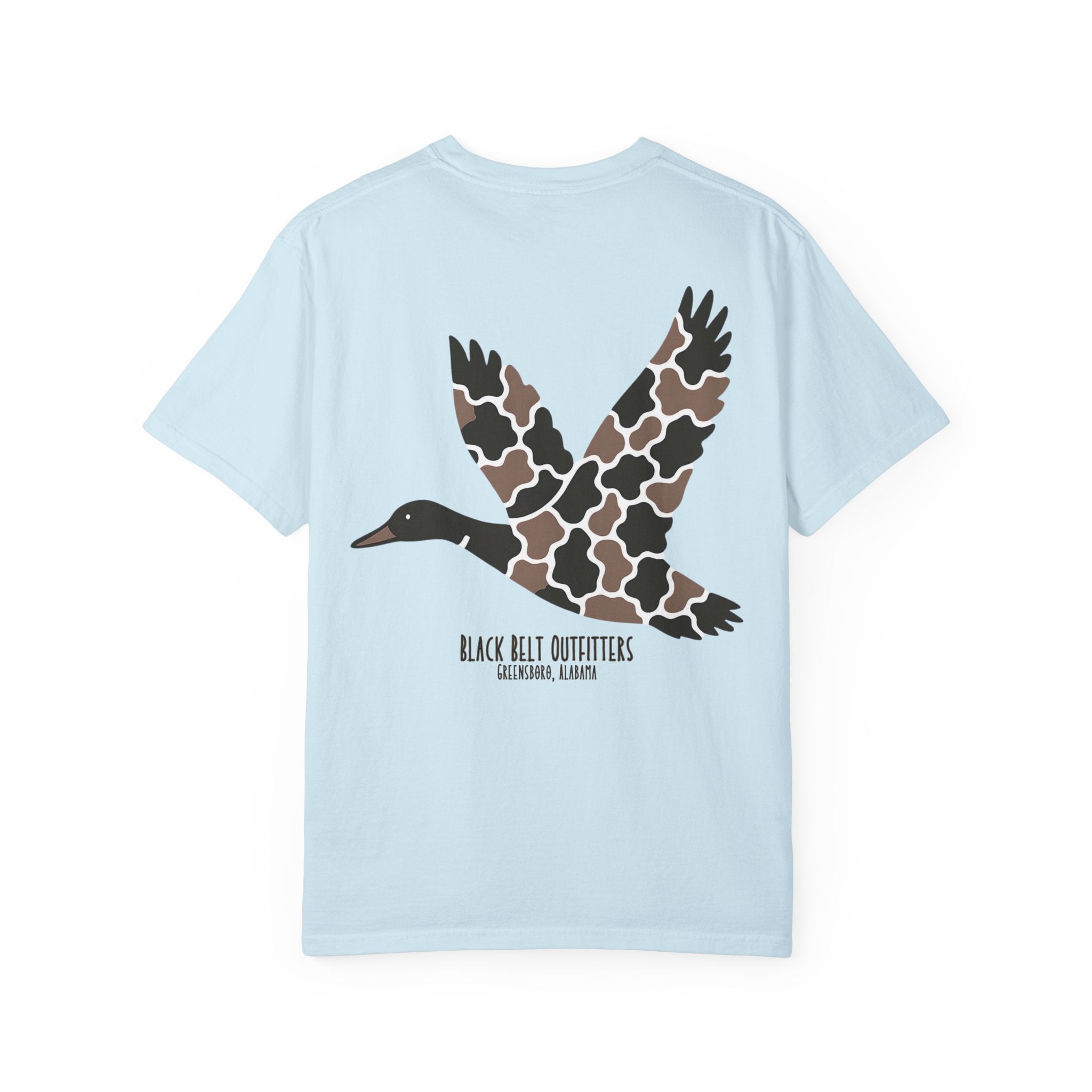 Camo Flying Duck T-Shirt, Men's Hunting Shirt, Gift for Sportsmen, Casual Wear, Nature Lover Tee
