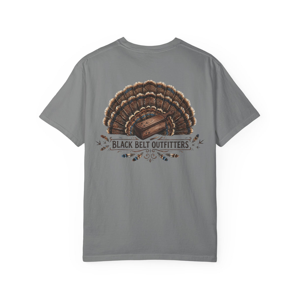 Turkey Feather Graphic T-Shirt — 'Black Belt Outfitters' Outdoor Tee