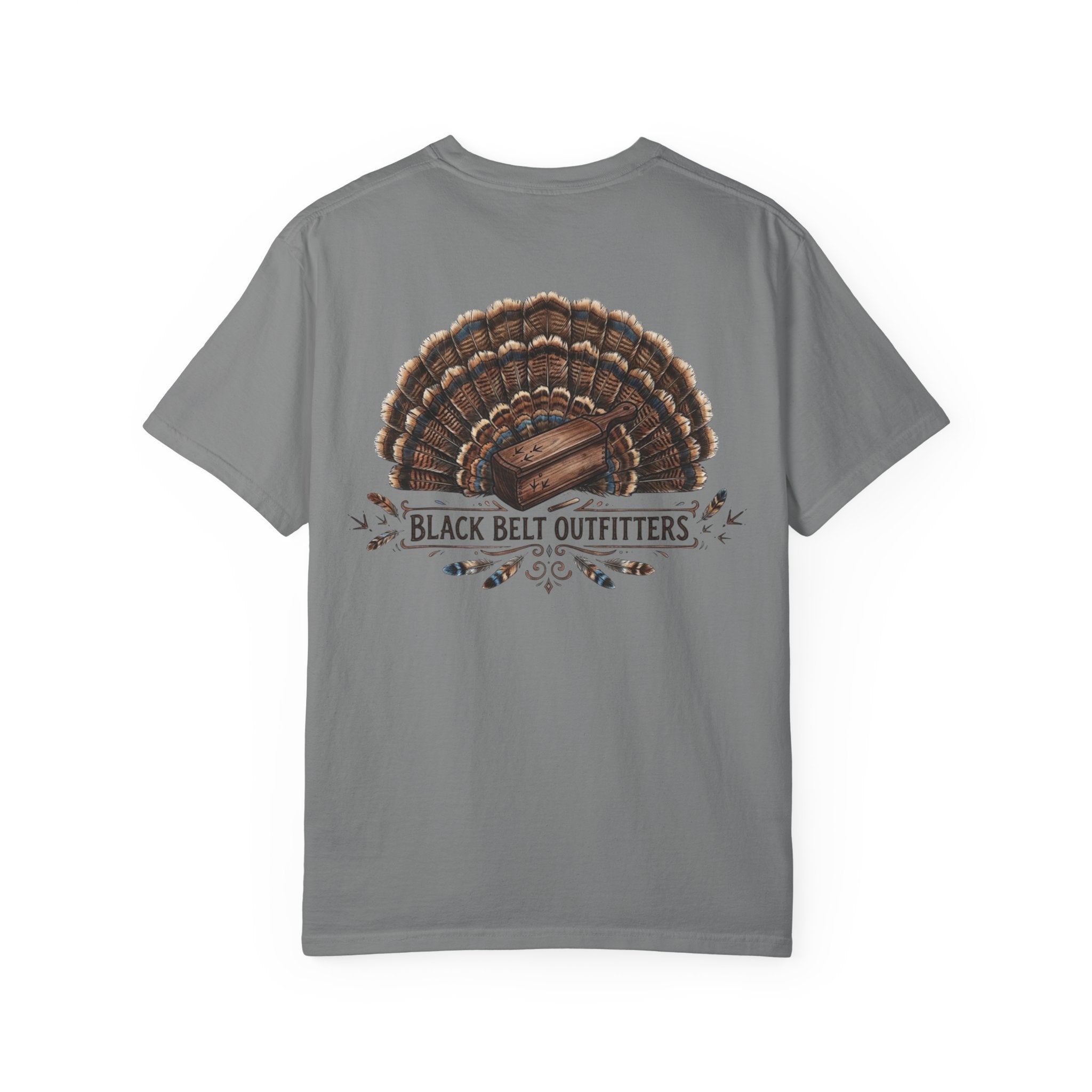 Turkey Feather Graphic T-Shirt — 'Black Belt Outfitters' Outdoor Tee