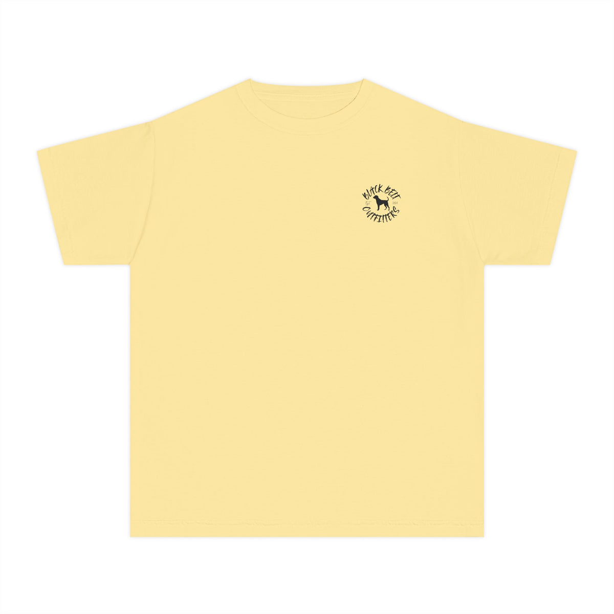 Hunting Puppy in Yeti Youth Midweight Tee - Fun Farm-Themed Shirt