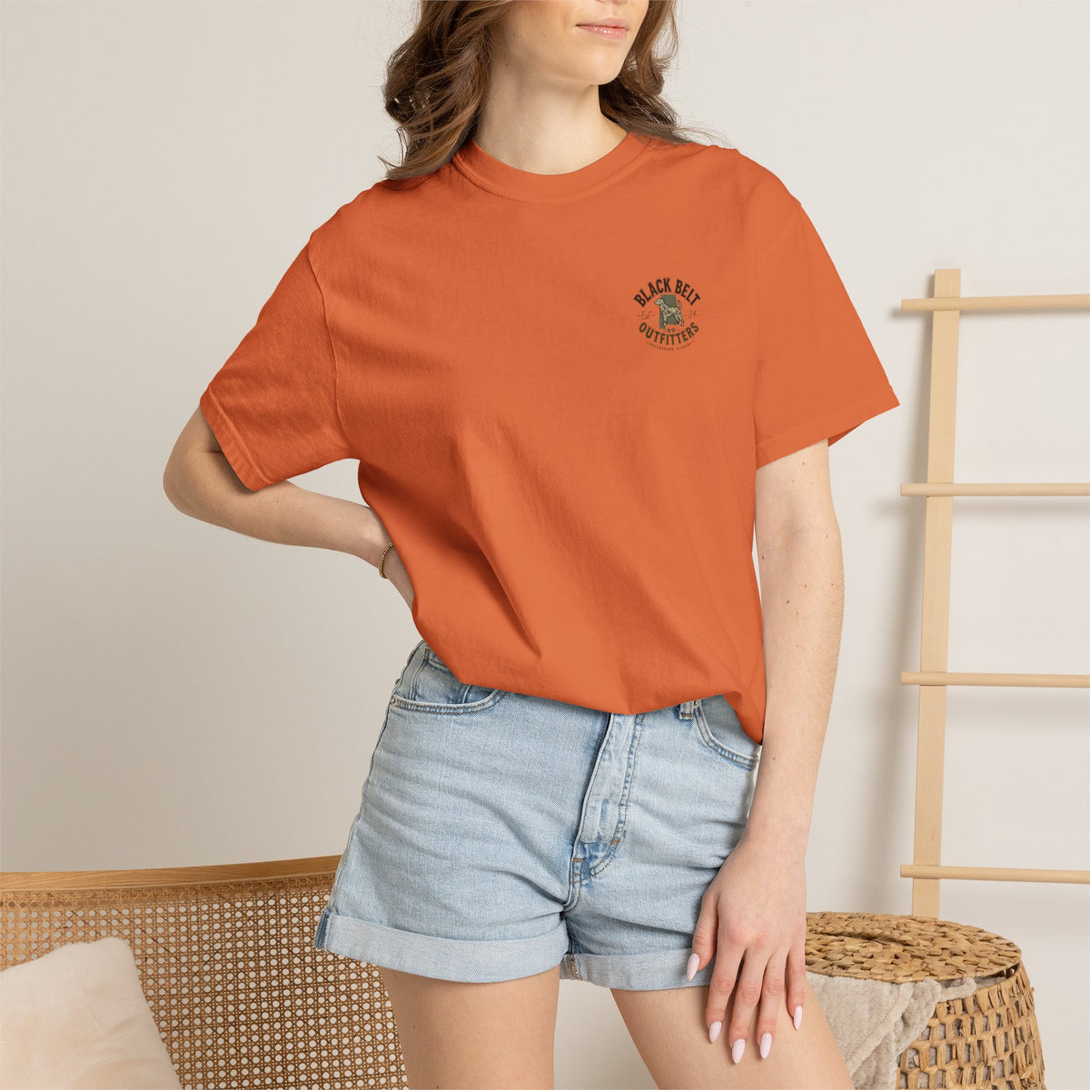 T-Shirt — Black Belt Outfitters 'American Raised' Graphic Tee (Vintage Washington with Gamebirds)
