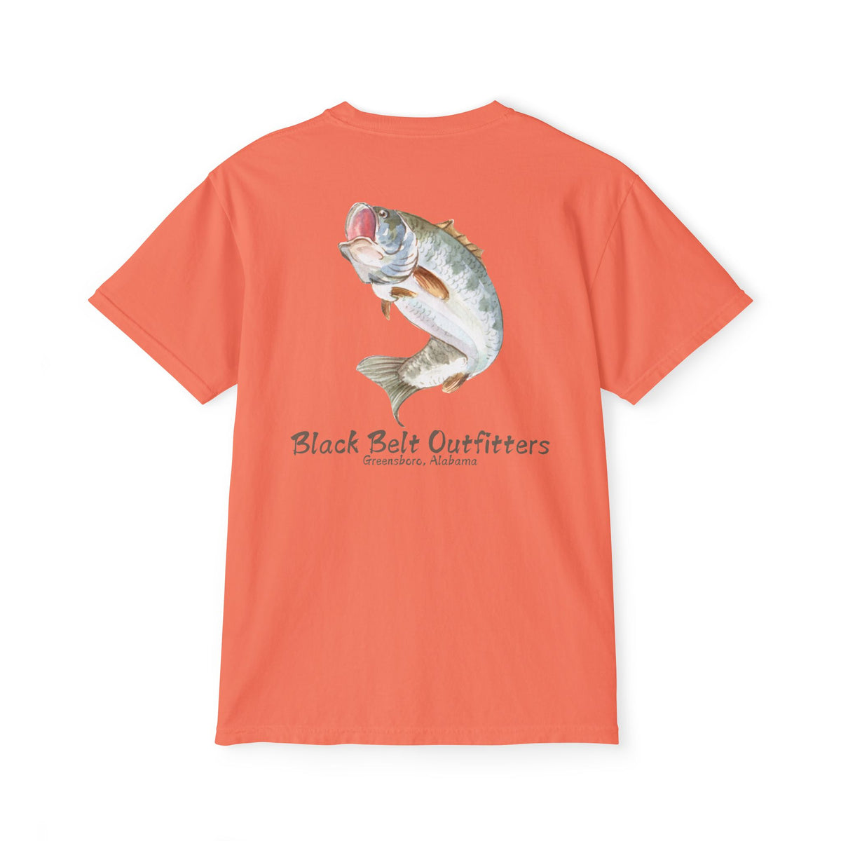 Black belt outfitters Bass Fishing Unisex Garment-Dyed Pocket T-Shirt