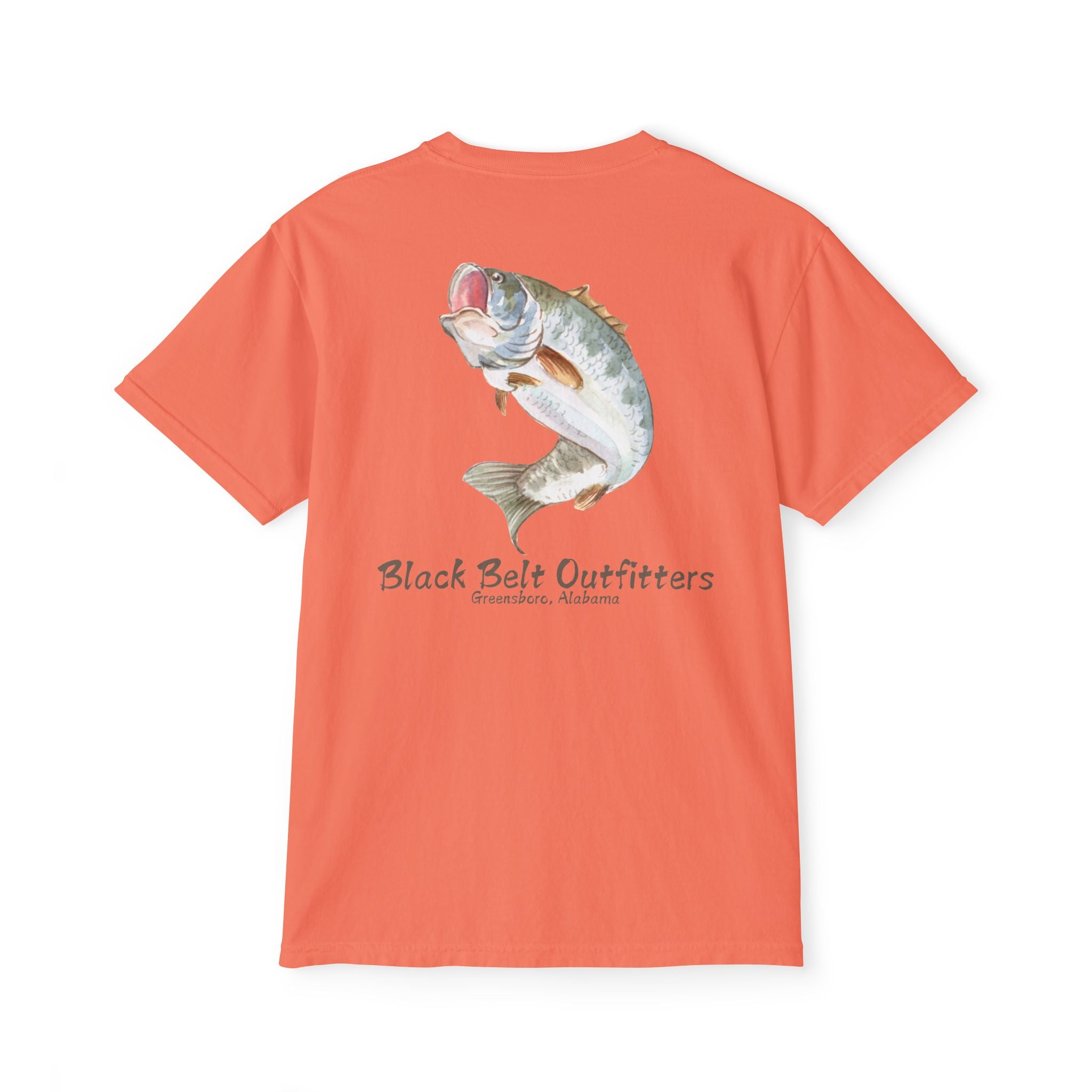 Black belt outfitters Bass Fishing Unisex Garment-Dyed Pocket T-Shirt