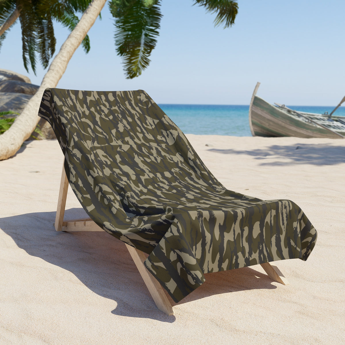 Trendy Camo Beach Towel | Outdoor Travel Essential, Summer Pool Accessory, Picnic Blanket, Gift for Beach Lovers