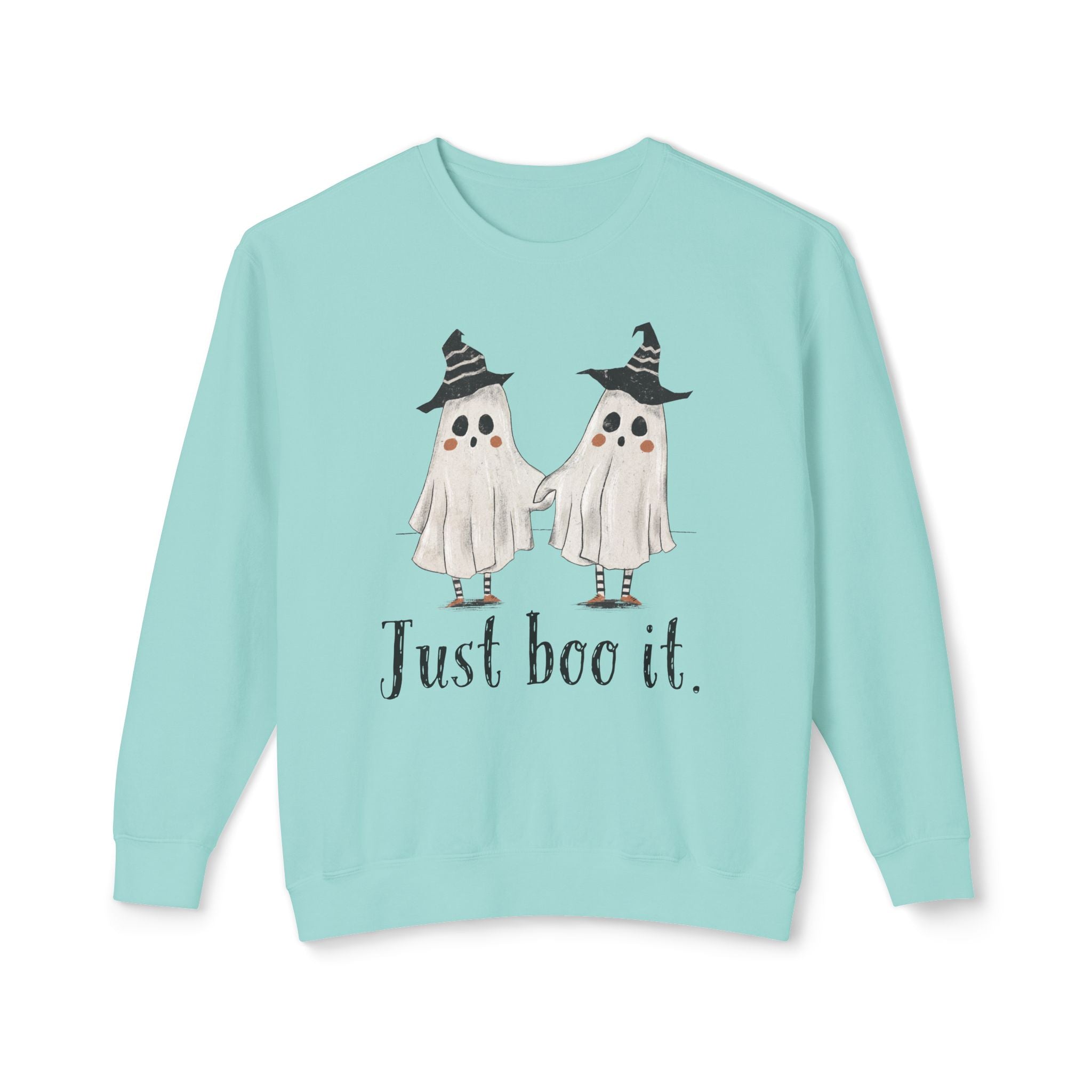 Just Boo It - Halloween Ghosts Unisex Lightweight Crewneck Sweatshirt, Just Boo It Sweatshirt, Cute Halloween Apparel, Fall Fashion, Spooky Season, [...]