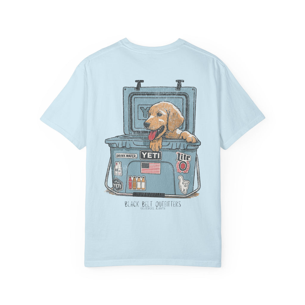 Yellow Labrador Retriever in Cooler Unisex T-Shirt, Perfect for Gifts, Father's Day, Golf Events, Casual Wear, Comfortable Tee