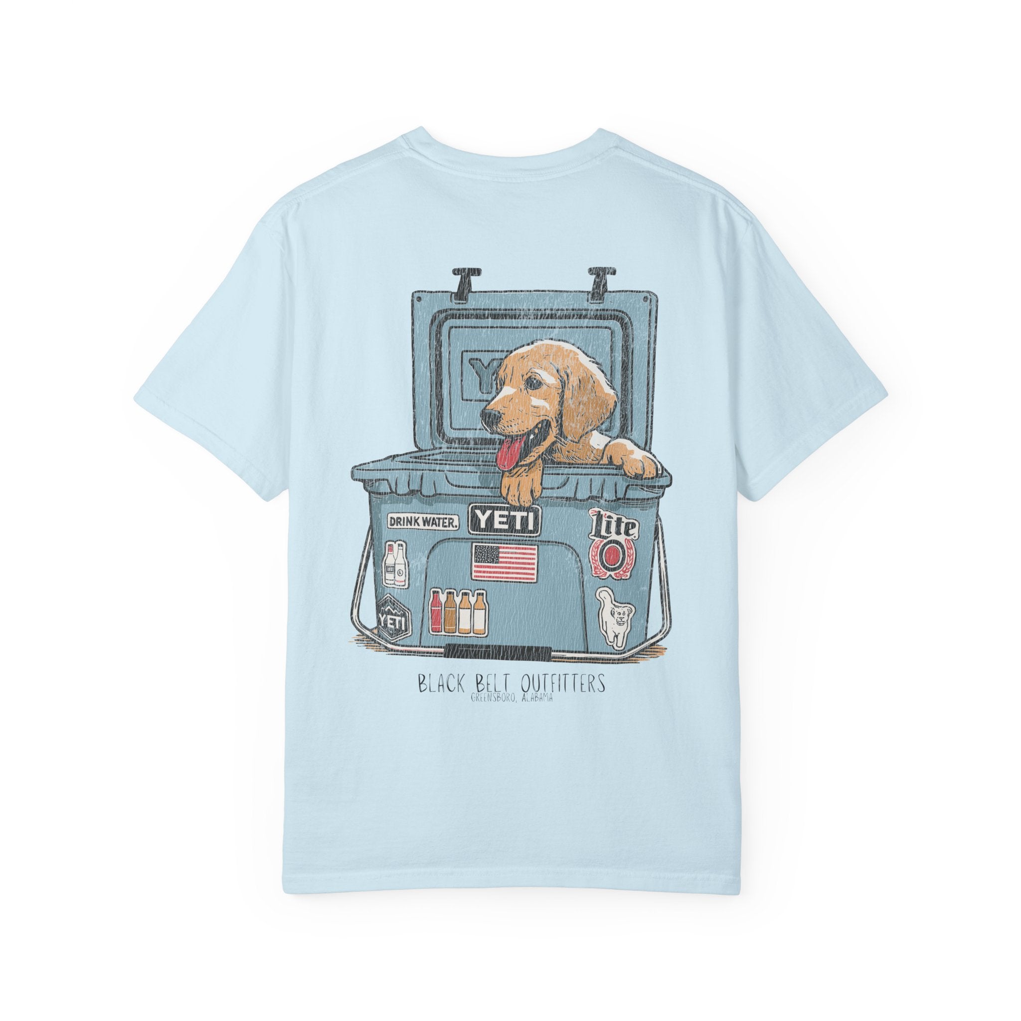 Yellow Labrador Retriever in Cooler Unisex T-Shirt, Perfect for Gifts, Father's Day, Golf Events, Casual Wear, Comfortable Tee