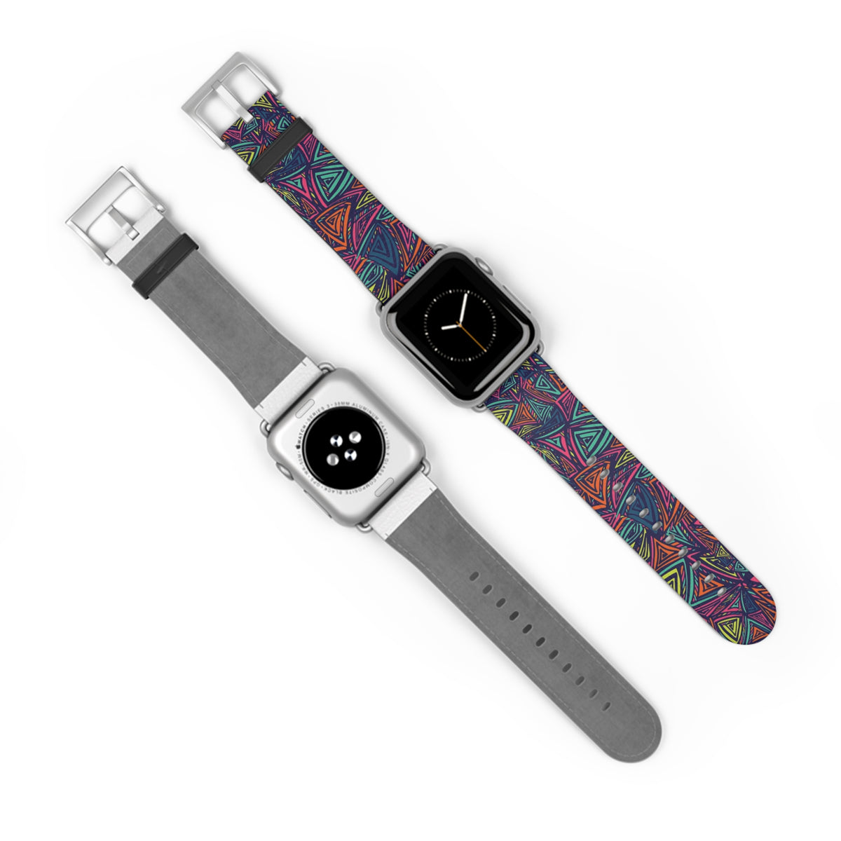 Abstract Triangle Pattern Watch Band — Colorful Geometric Apple Watch Strap