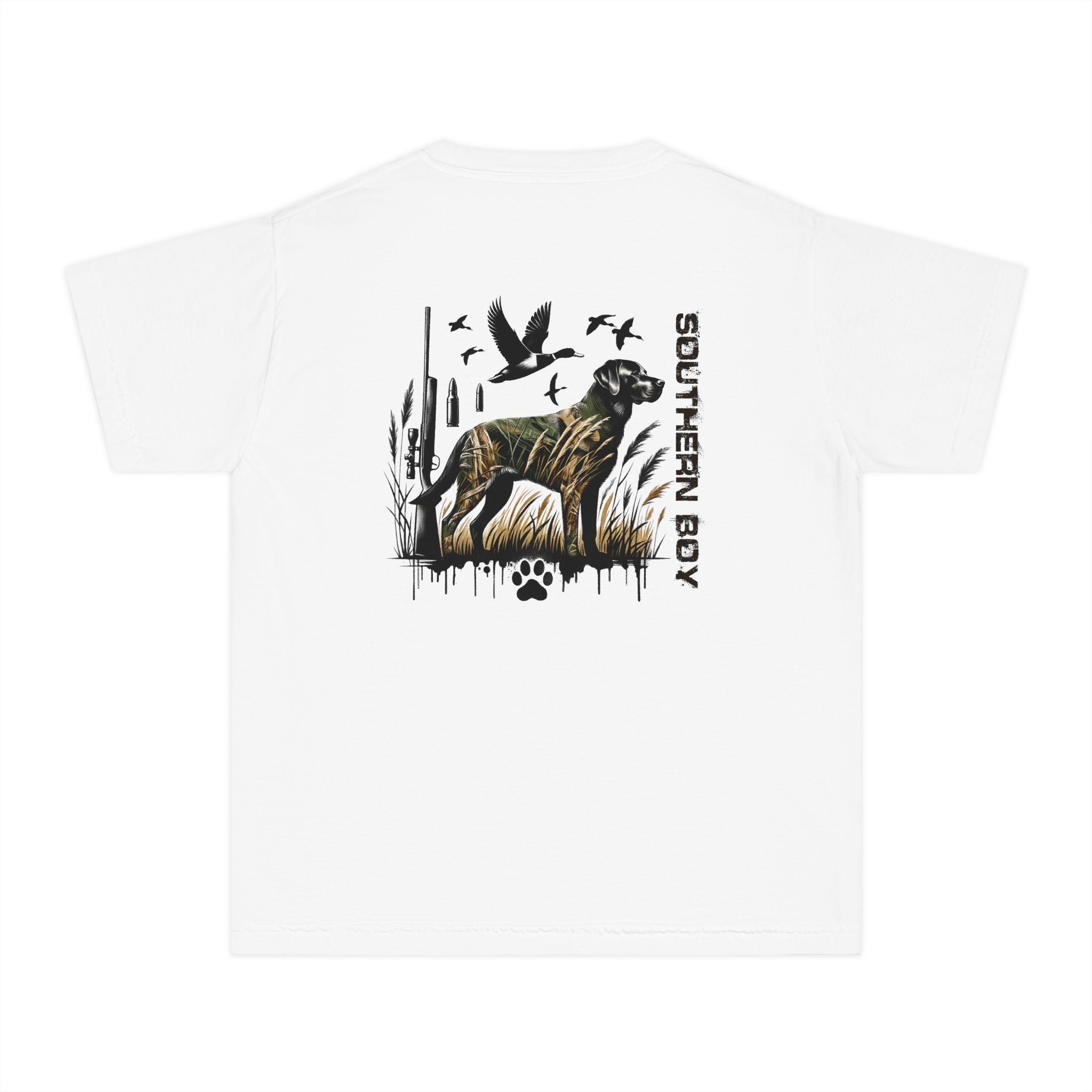 SOUTHERN BOY Hunting Dog Youth Midweight Tee - Fun Farm-Themed Shirt