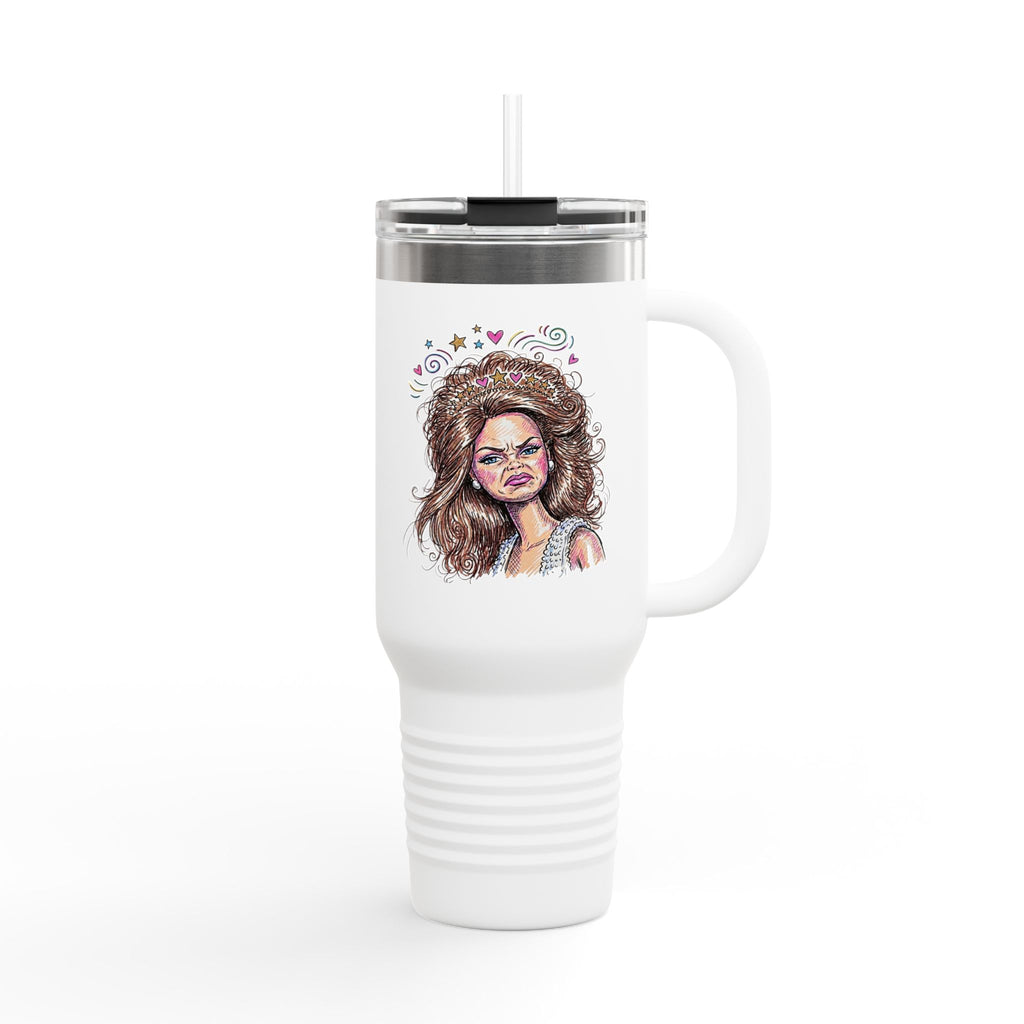 40oz Insulated Travel Mug with Illustrated Mad Barbie – Large Stainless Steel Tumbler for Coffee, Tea & On-the-Go