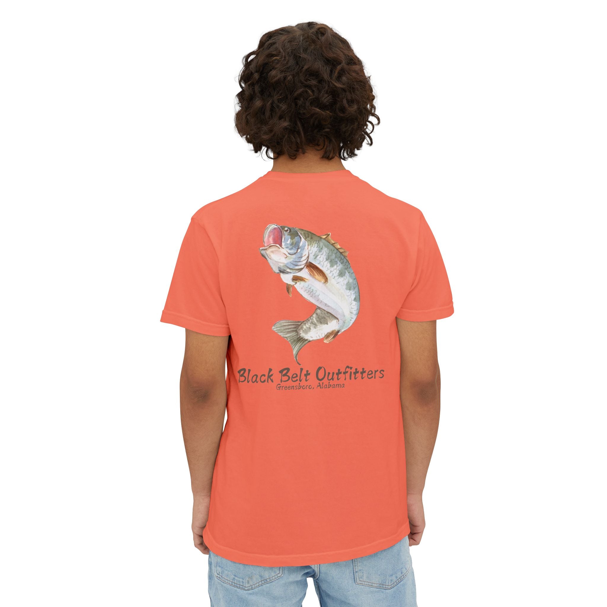 Black belt outfitters Bass Fishing Unisex Garment-Dyed Pocket T-Shirt