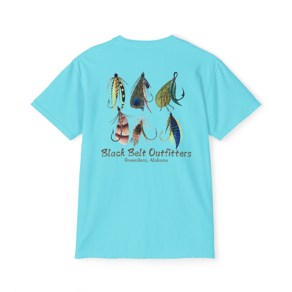 Black belt outfitters fishing lures Unisex Garment-Dyed Pocket T-Shirt
