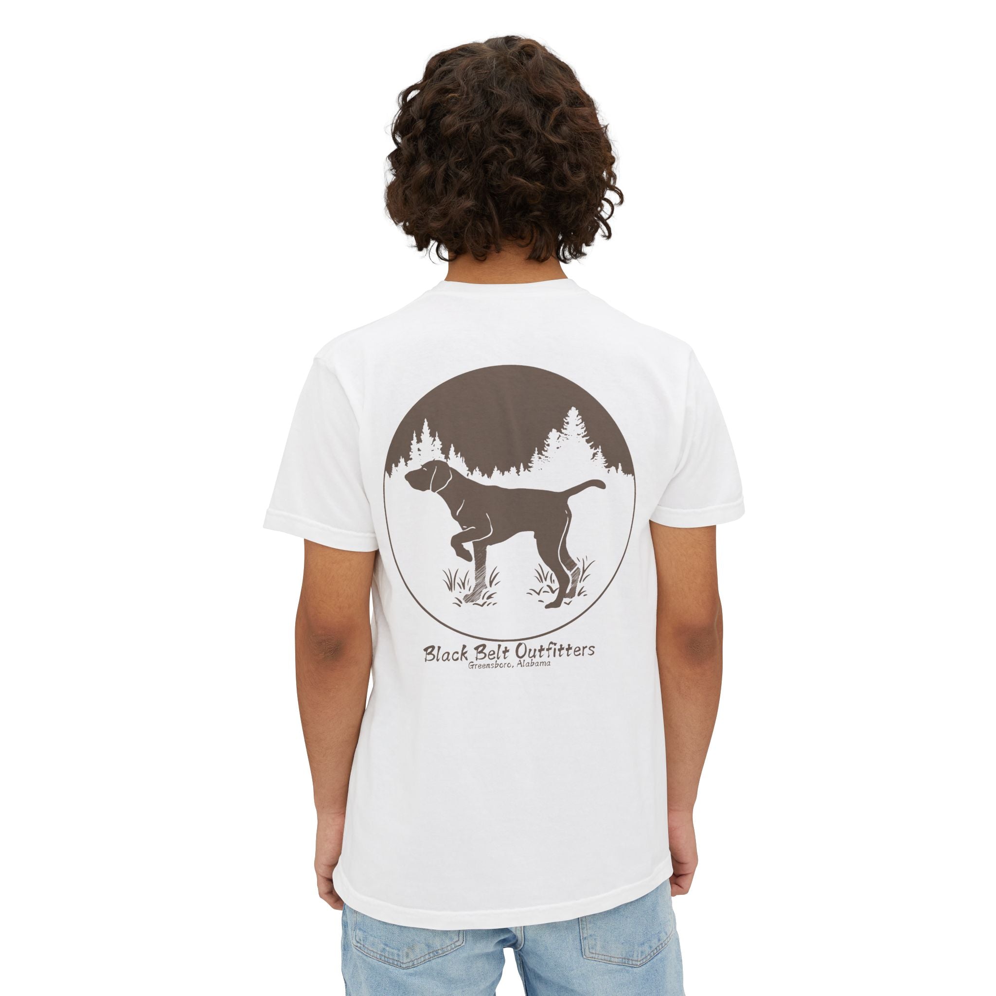 DEER HUNTING DOG (2) Unisex Heavy Cotton Pocket Tee