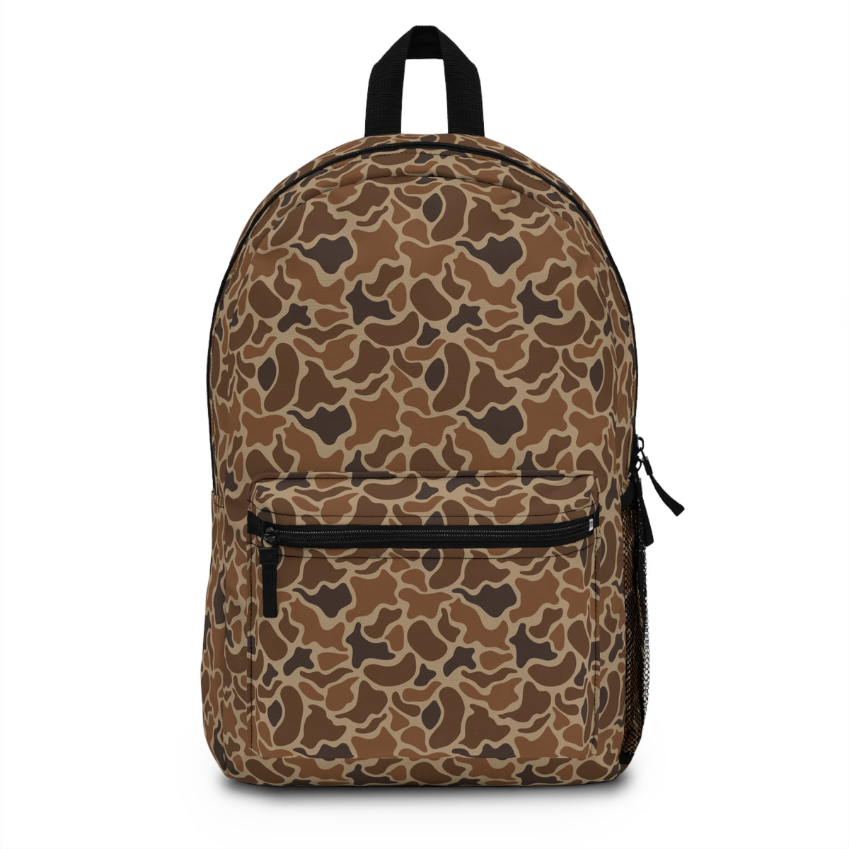 Brown Marsh Old School Camo Backpack for Everyday Use, School, Hiking, Travel, Outdoor Adventure, Unique Gift Idea