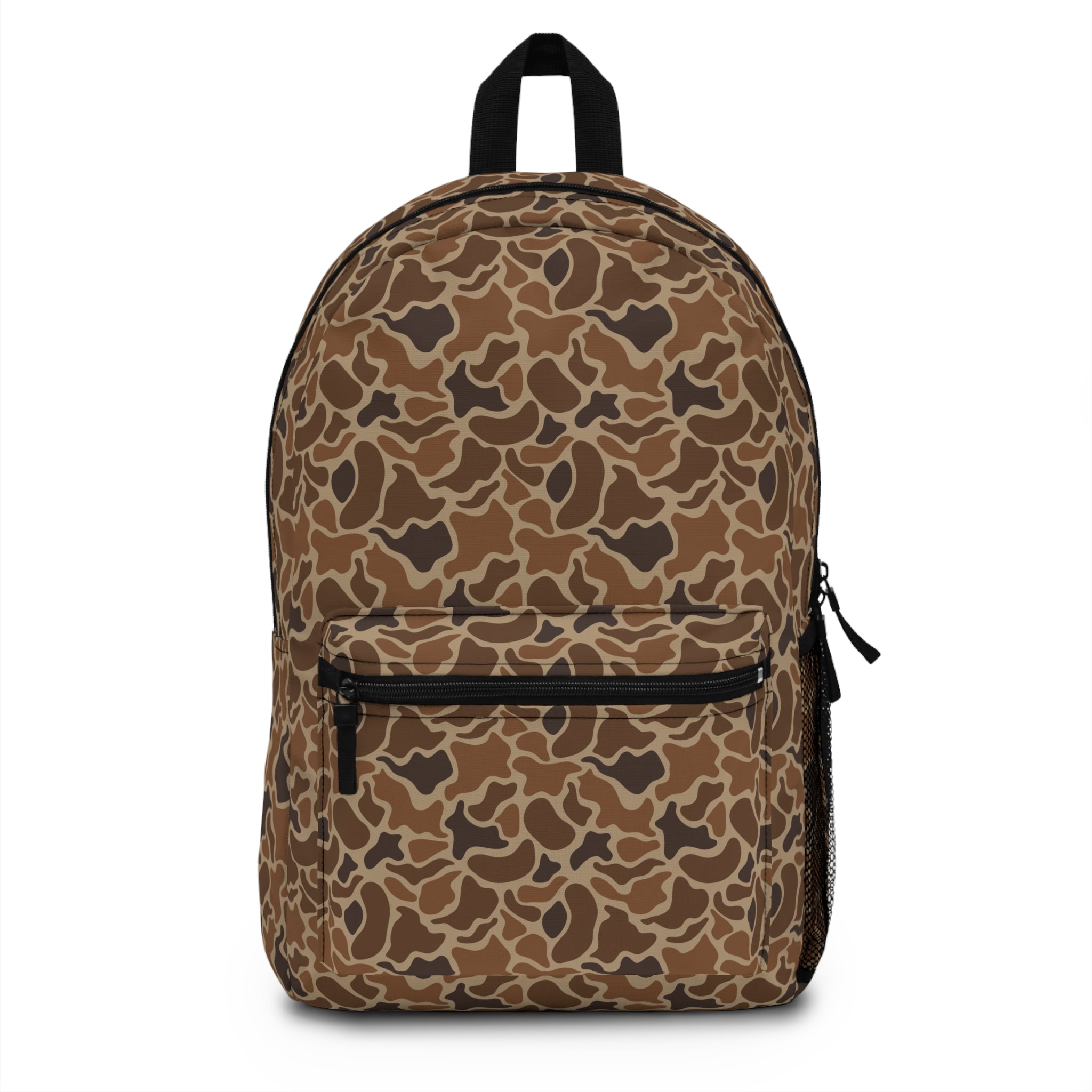 Brown Marsh Old School Camo Backpack for Everyday Use, School, Hiking, Travel, Outdoor Adventure, Unique Gift Idea