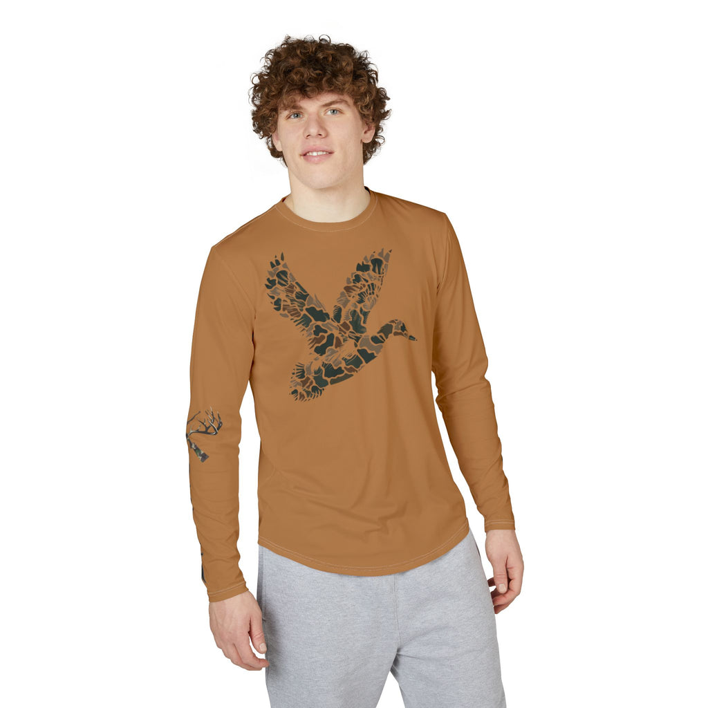 Men's UV Protection Logo Long Sleeve Shirt - Outdoor Adventure Gear, Fishing Shirt, Hiking Apparel, Sun Block Tee, Travel Essentials