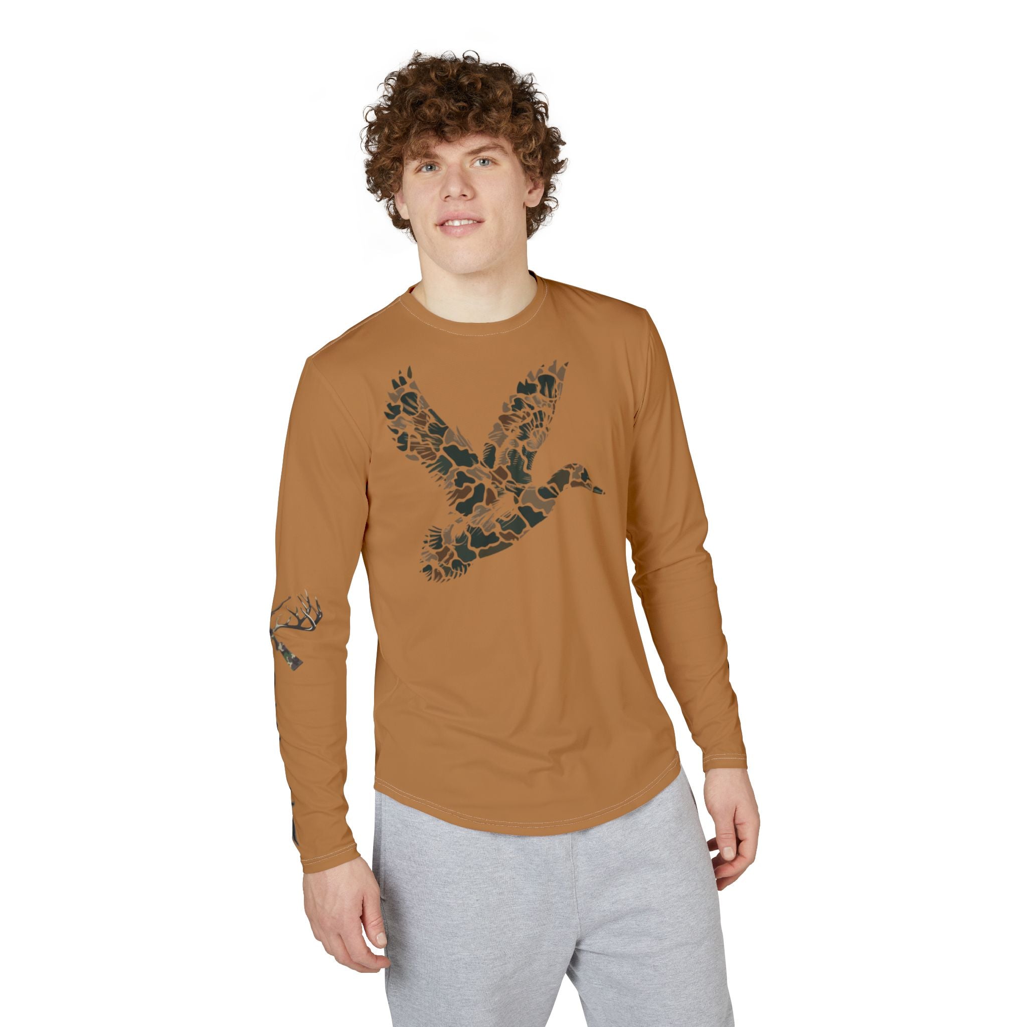 Men's UV Protection Logo Long Sleeve Shirt - Outdoor Adventure Gear, Fishing Shirt, Hiking Apparel, Sun Block Tee, Travel Essentials