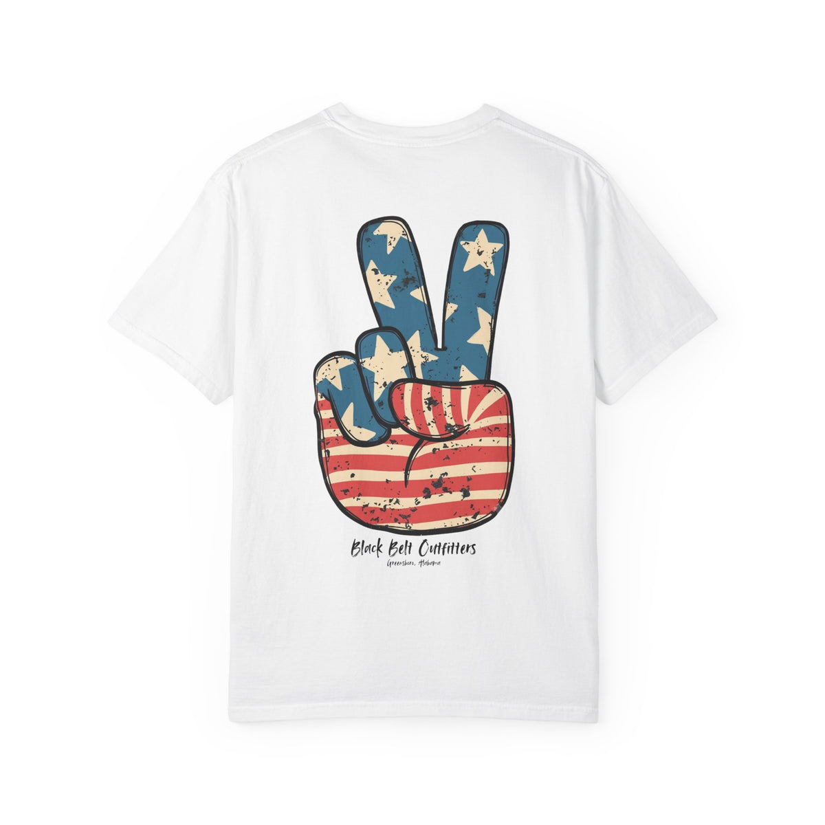 T-Shirt — Black Belt Outfitters American Peace Sign Graphic