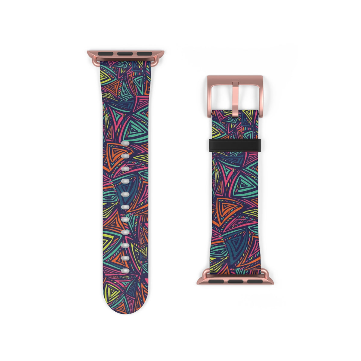 Abstract Triangle Pattern Watch Band — Colorful Geometric Apple Watch Strap