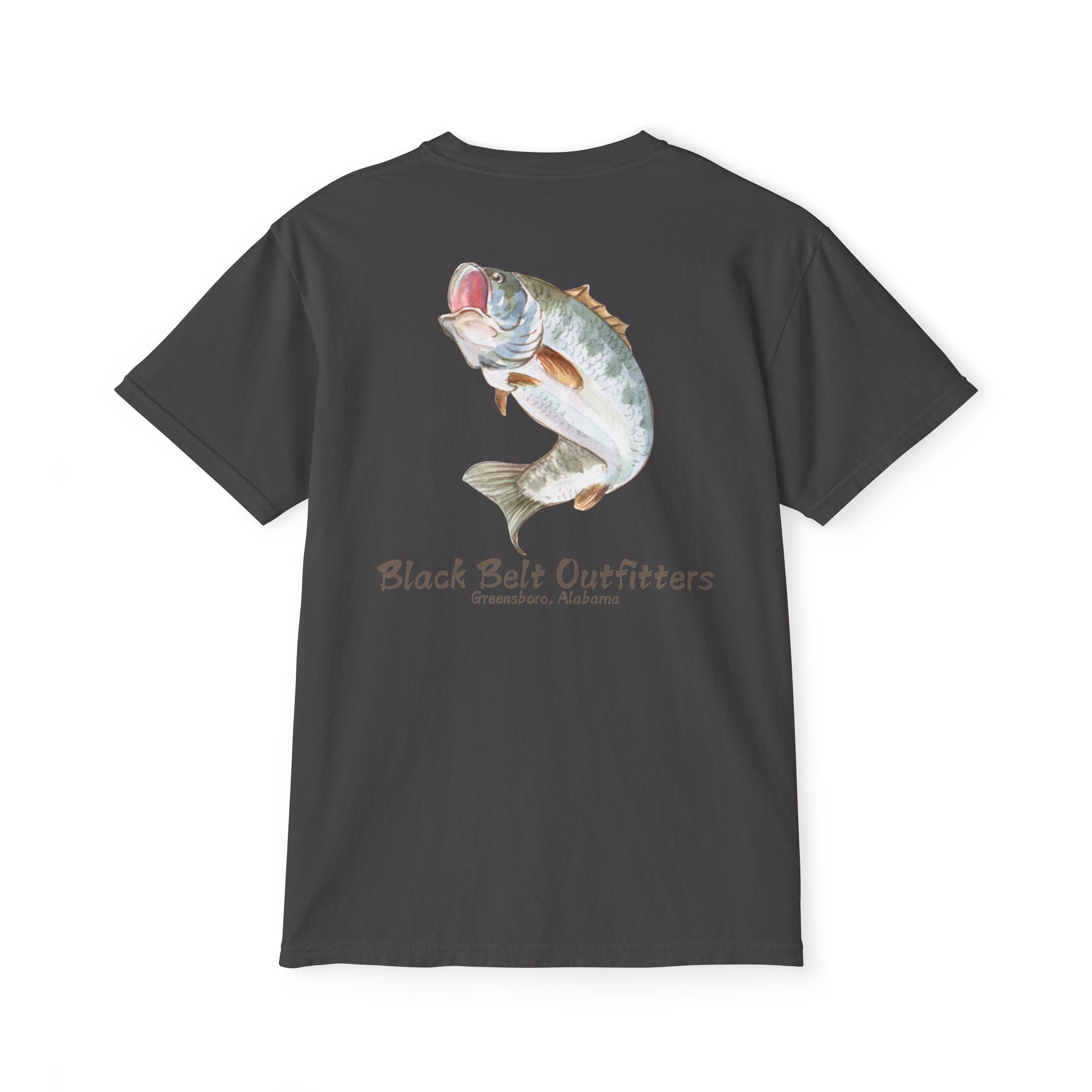 Black belt outfitters Bass Fishing Unisex Garment-Dyed Pocket T-Shirt