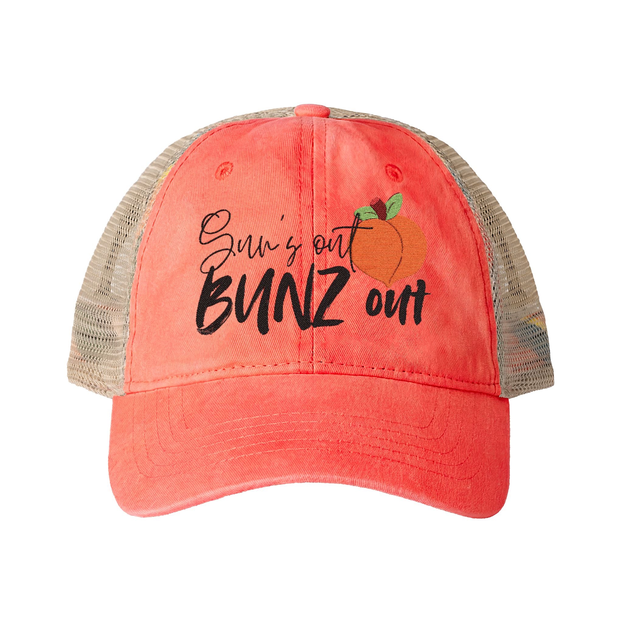 Sun’s Out BUNZ Out Women's Washed Mesh-Back Cap