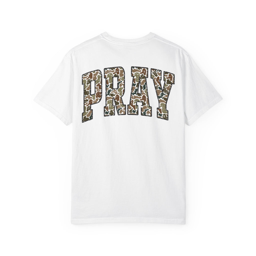 Unisex Camo Pray Graphic T-Shirt, Casual Wear, Inspirational Gift, Summer Tee, Eco-Friendly Apparel