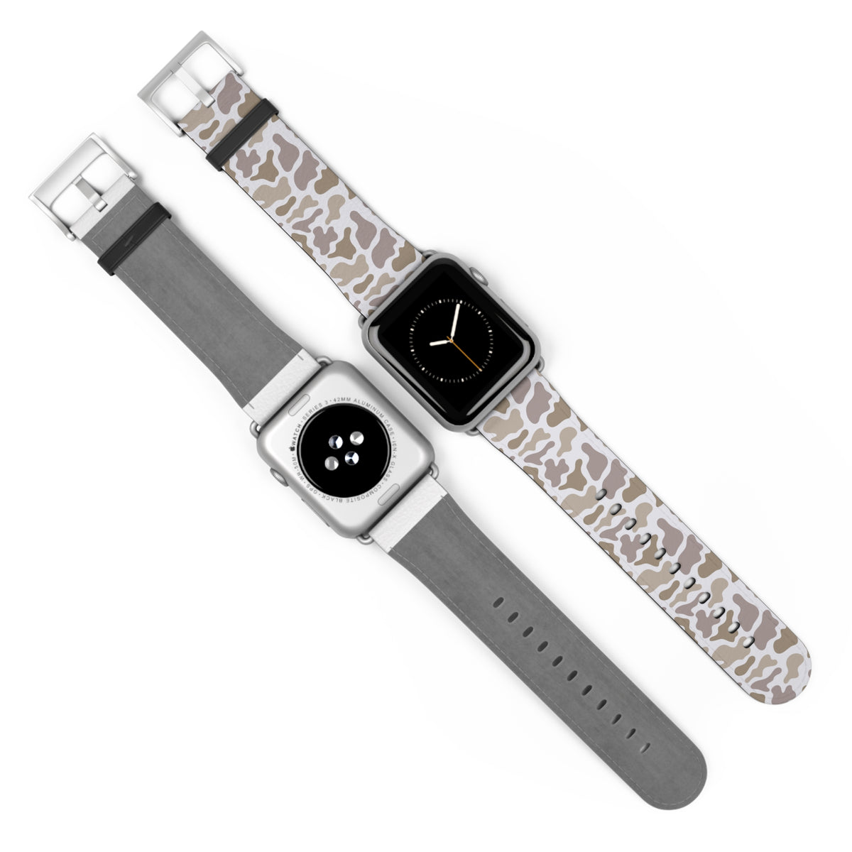 Neutral Camo Watch Band — Beige White Camouflage Apple Watch Strap