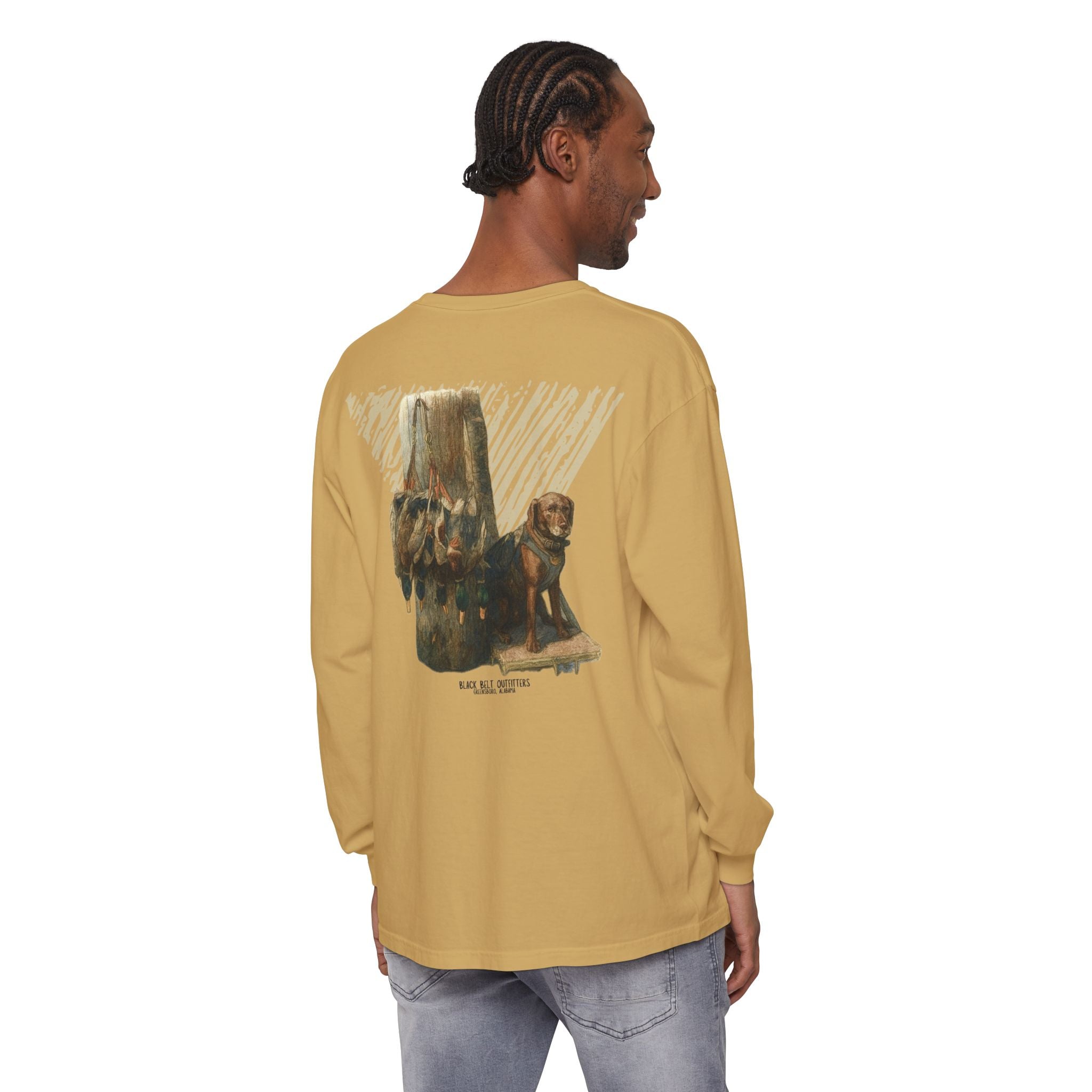 Ducks of the Day Unisex Garment-Dyed Long Sleeve T-Shirt, Casual Wear, Gift for Him/Her, Streetwear, Everyday Comfort, Comfortable Layering