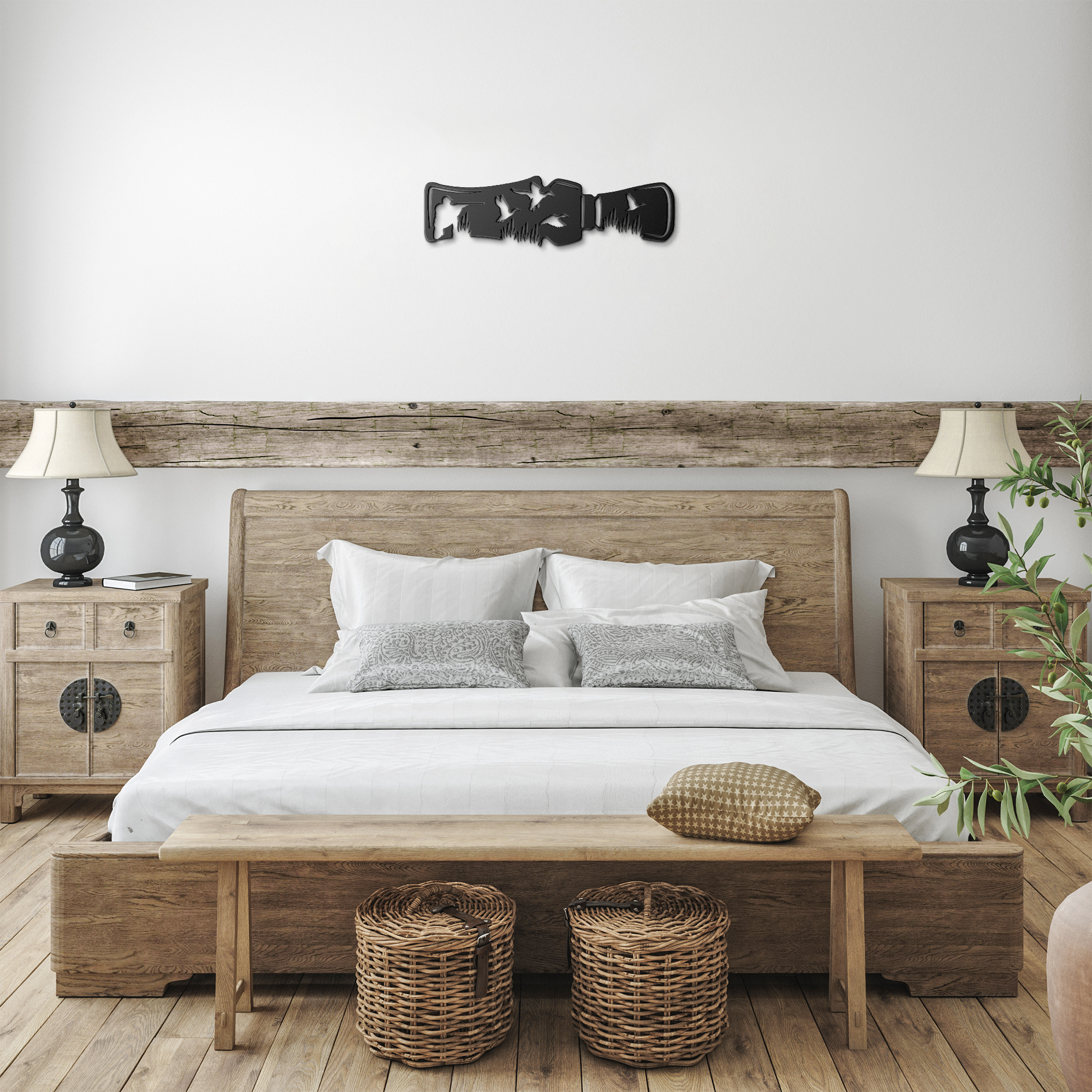 Duck_Call_Metal_Sign_Black_Farmhouse_Bedroom_Mockup.png