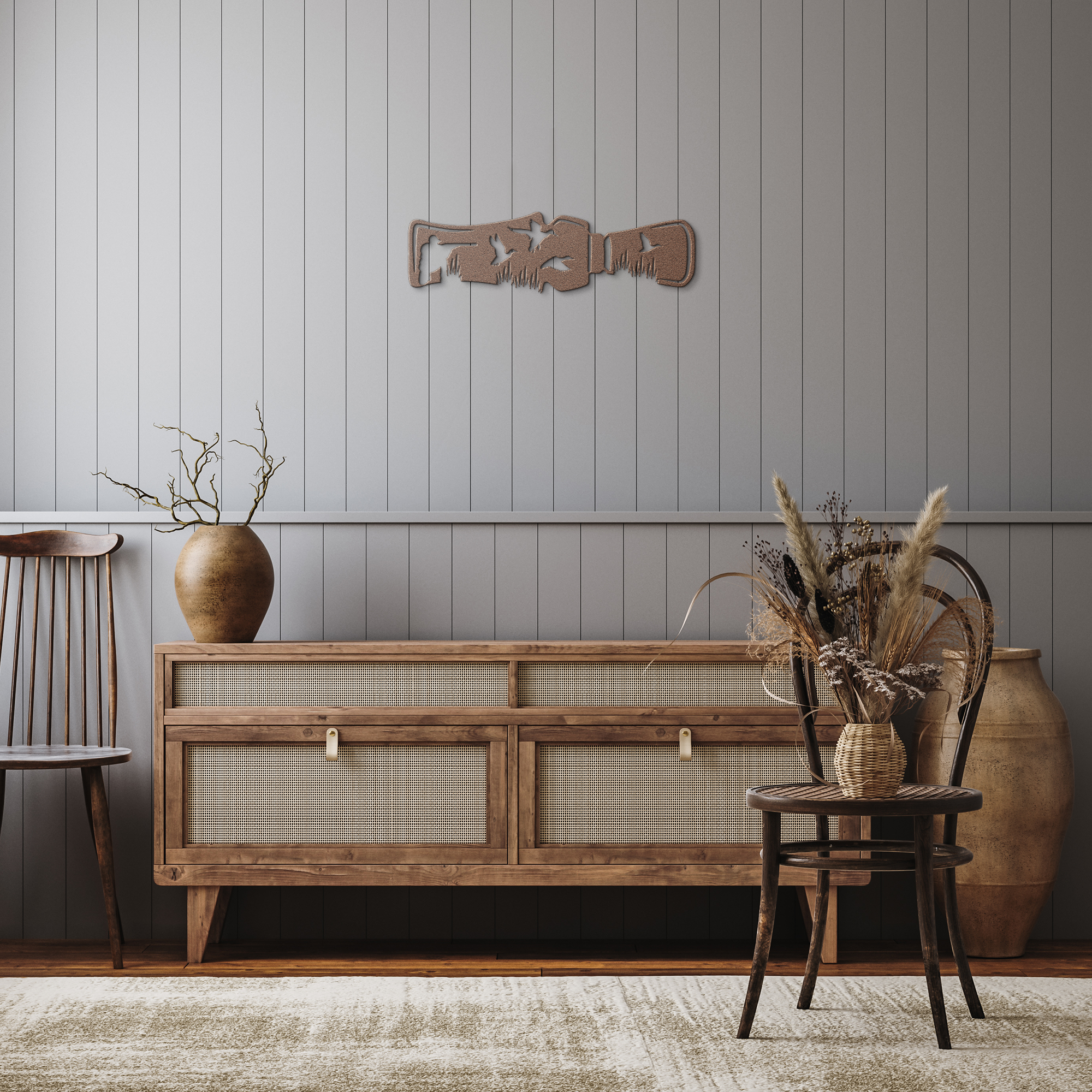 Duck_Call_Metal_Sign_Copper_Rustic_Hallway_Mockup.png