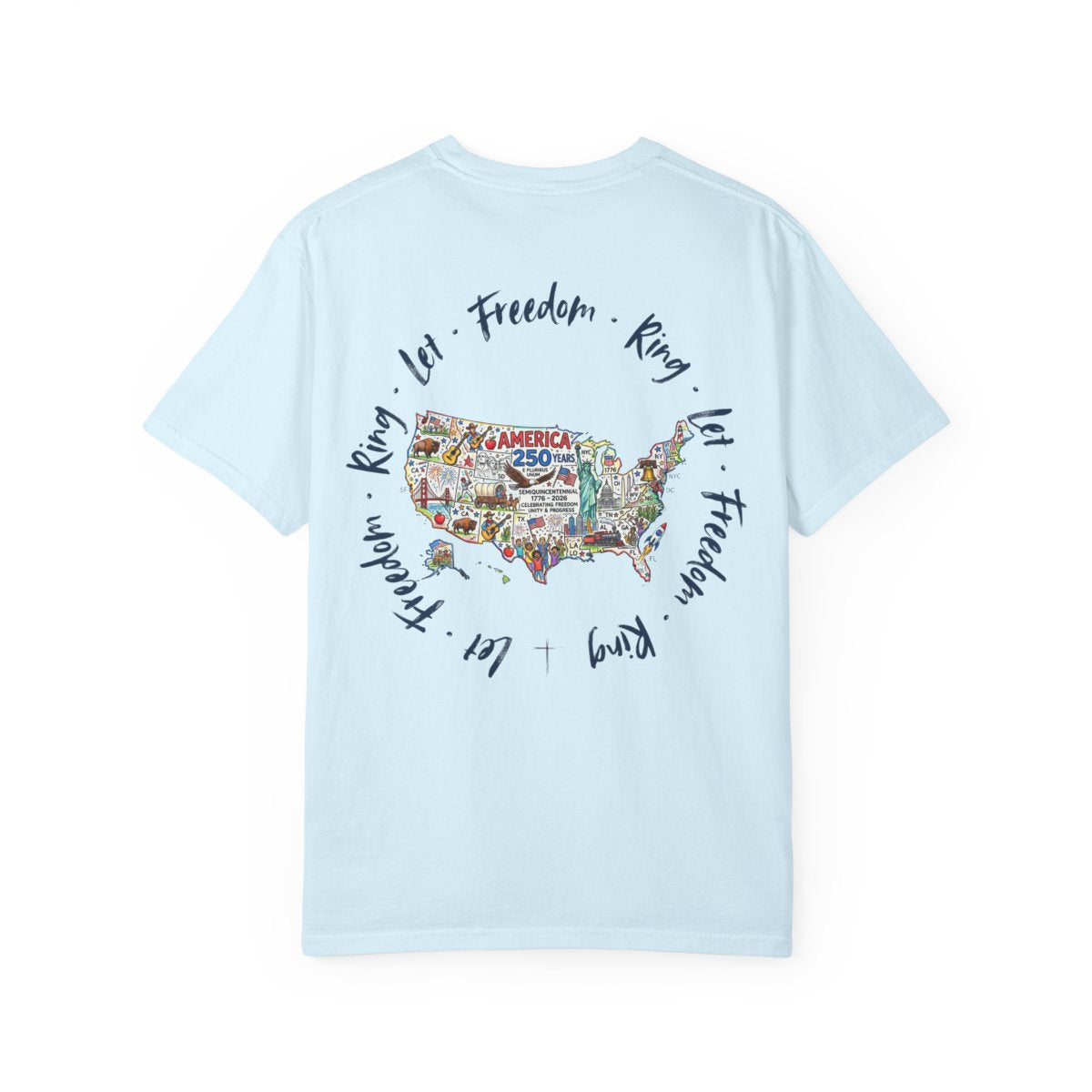 USA T-Shirt — "Let Freedom Ring" Patriotic Graphic Tee
