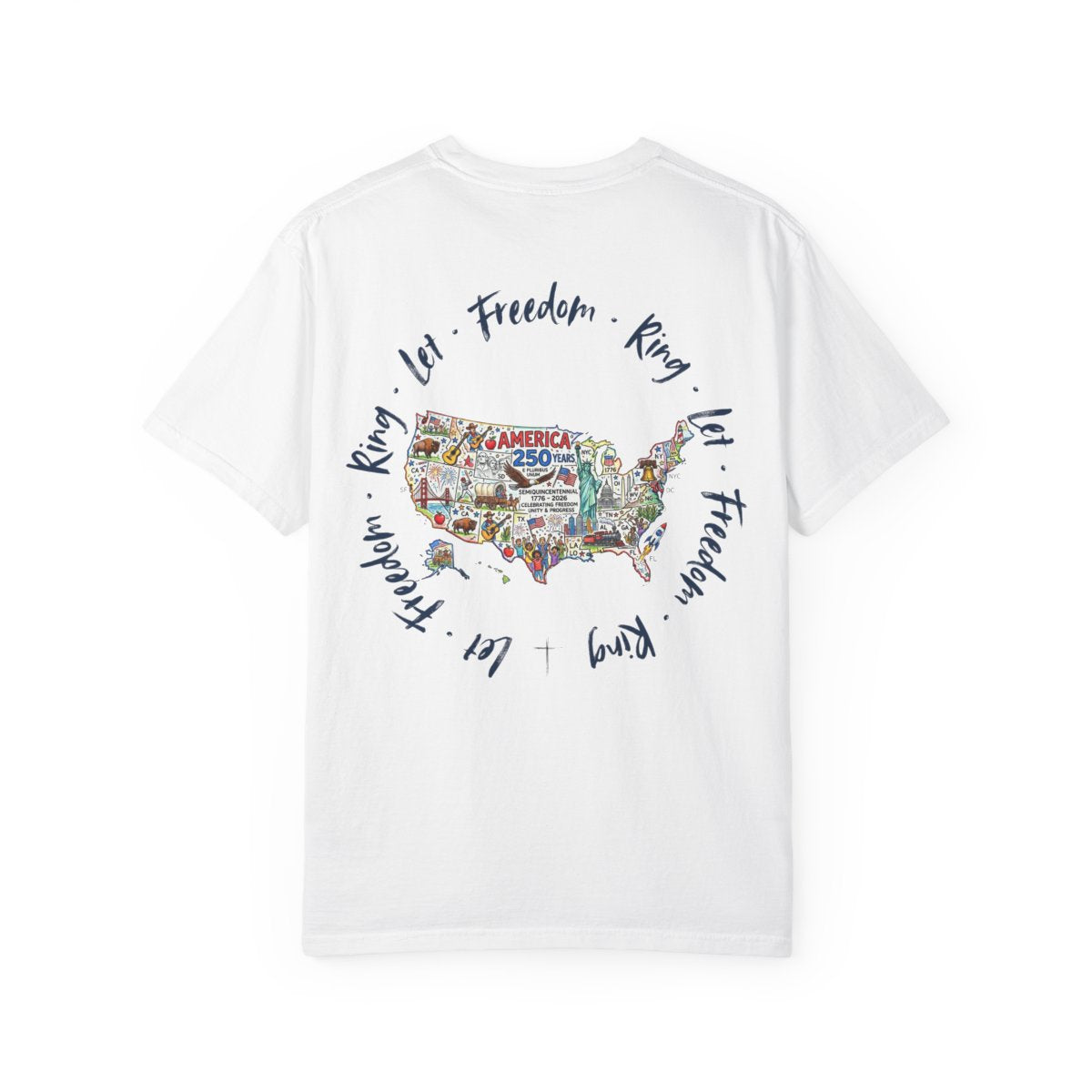 USA T-Shirt — "Let Freedom Ring" Patriotic Graphic Tee