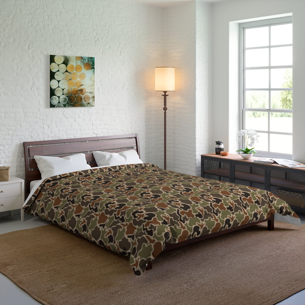 Duck Camo Comforter | Cozy Bedding for Home Decor, Camo Pattern Comforter, Modern Bedroom, Gift for Her, Unique Housewarming