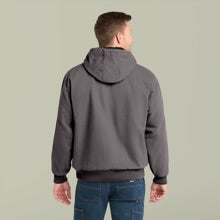 Men's Duck Cloth Work Jacket, Embroidered Hooded Jacket, Durable Outdoor Apparel, Perfect for Labor Day, Father's Day Gift, Workwear